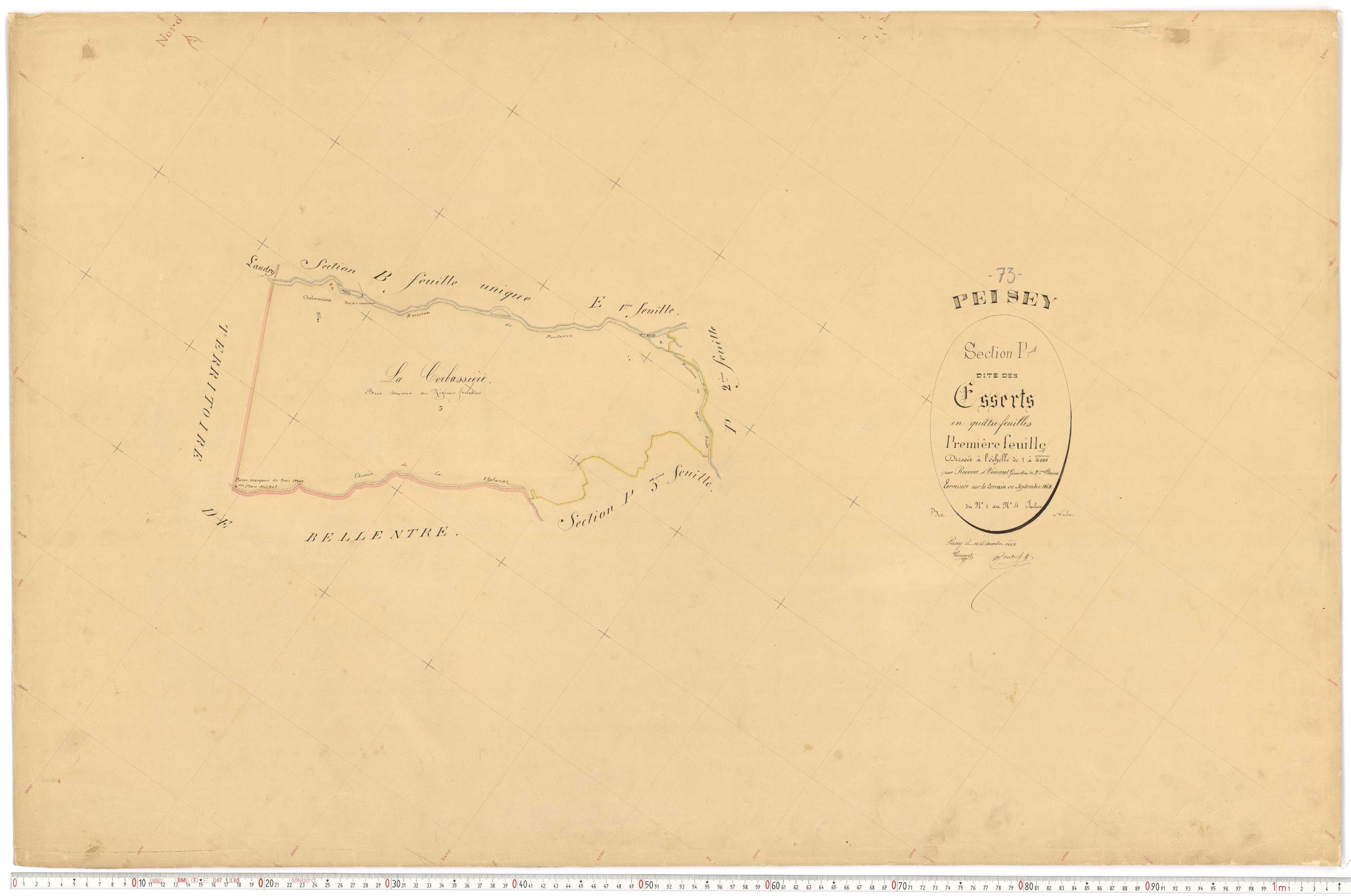 Peisey-Nancroix - Plans cadastraux du premier cadastre français.