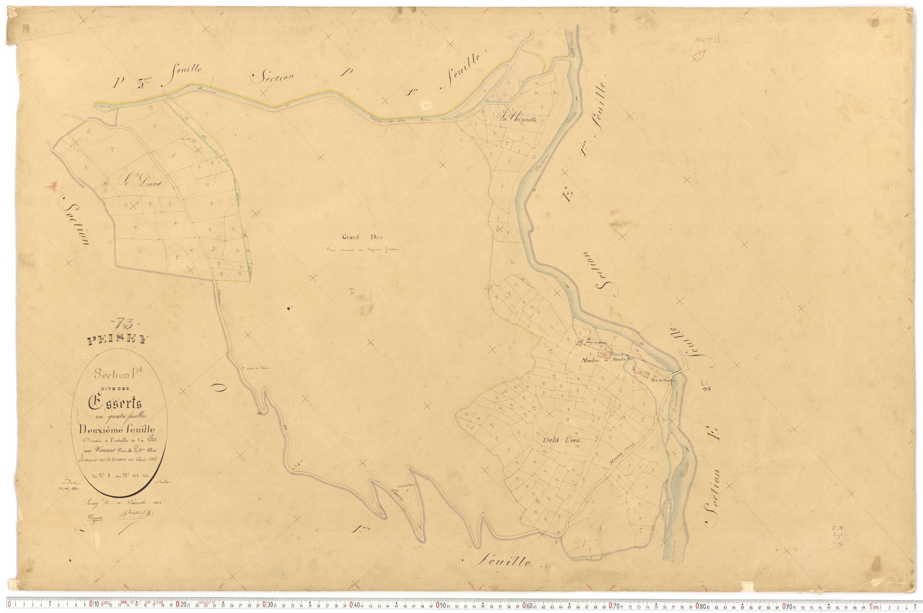 Peisey-Nancroix - Plans cadastraux du premier cadastre français.