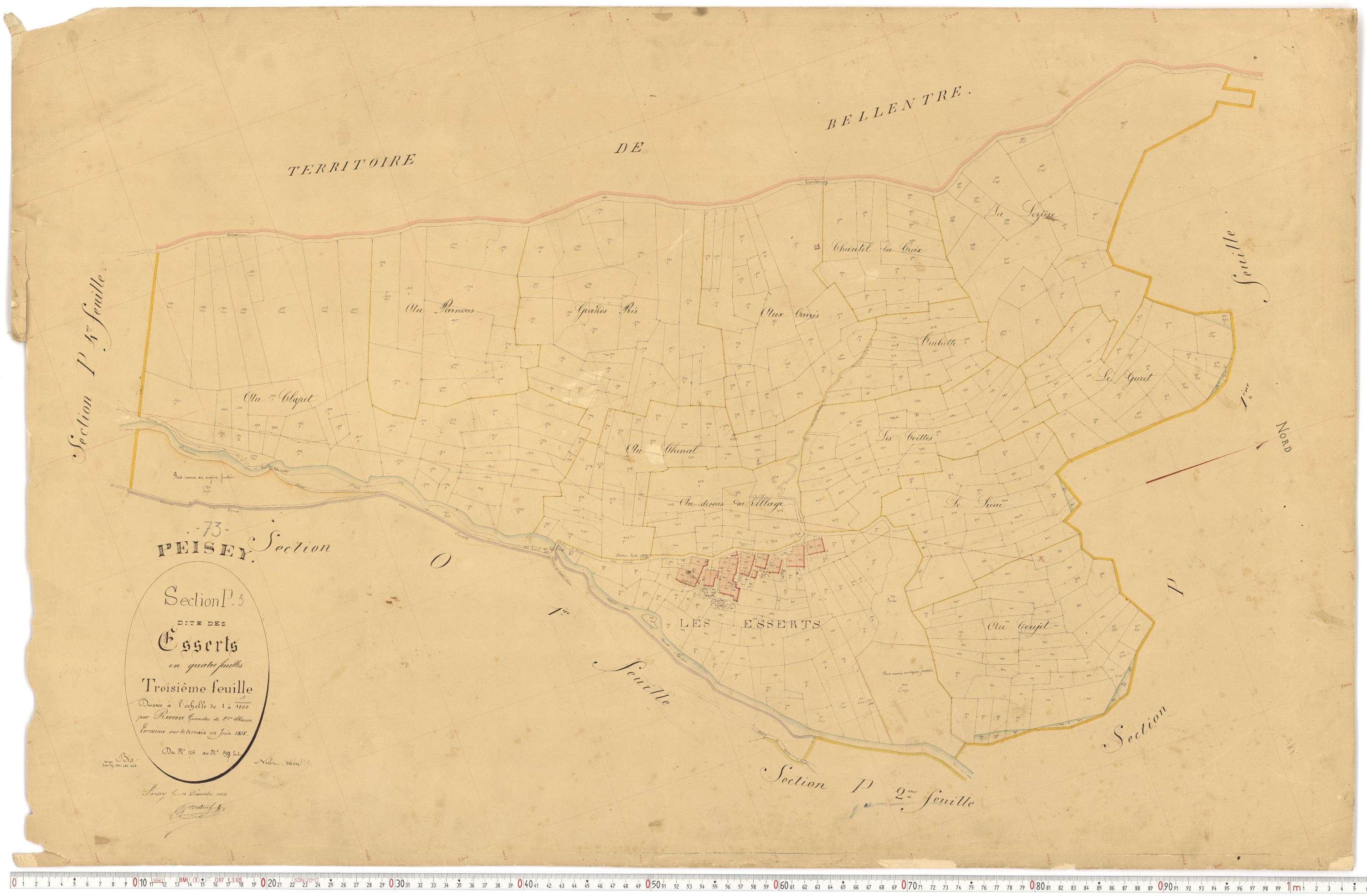 Peisey-Nancroix - Plans cadastraux du premier cadastre français.
