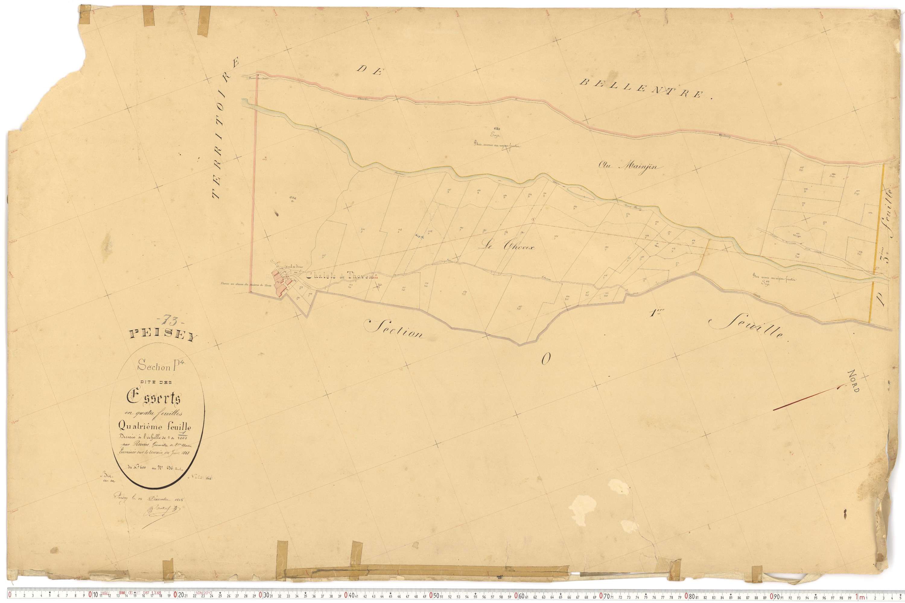 Peisey-Nancroix - Plans cadastraux du premier cadastre français.