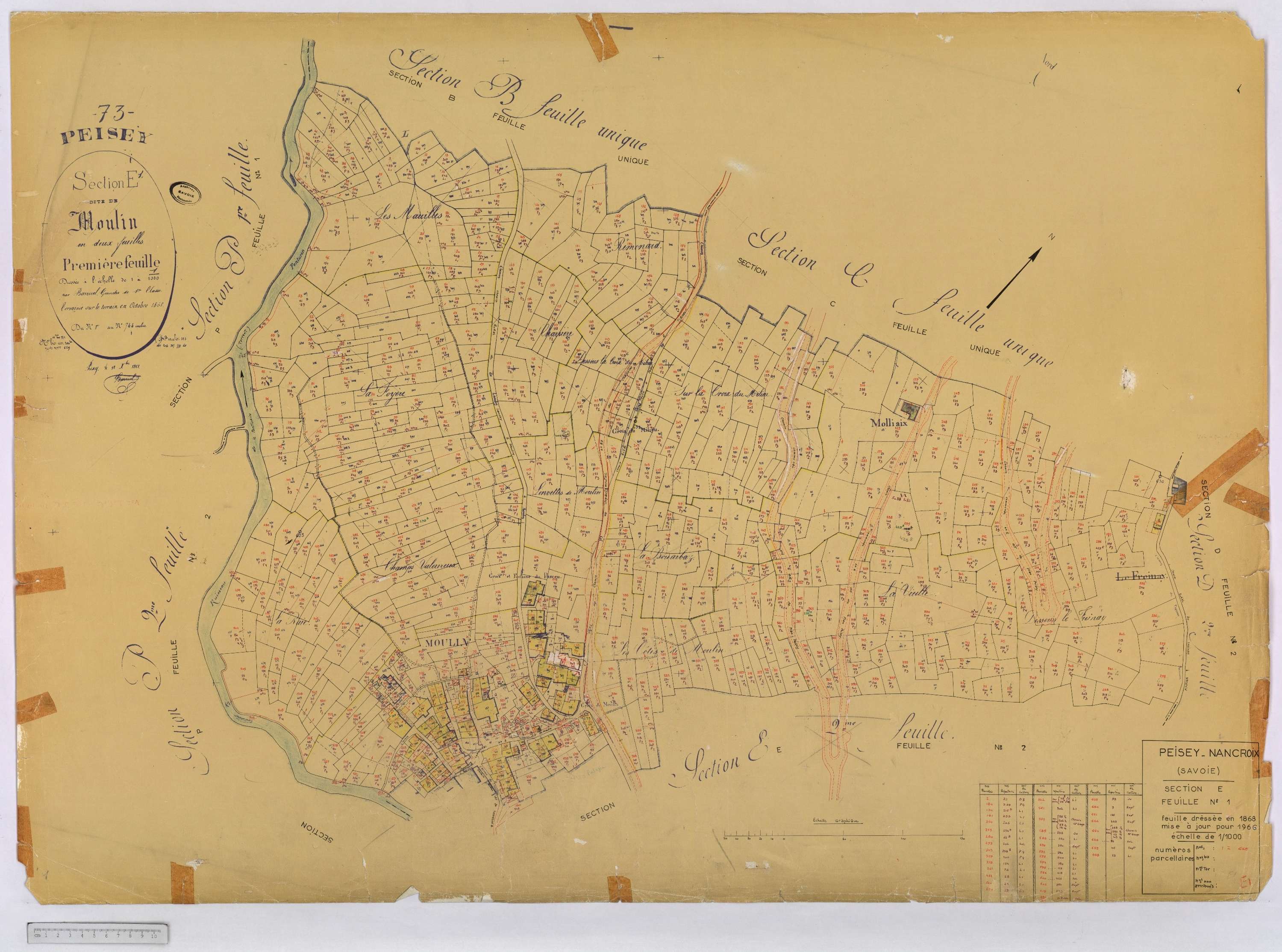 Peisey-Nancroix - Cadastre rénové (1966) et remembré (1970).