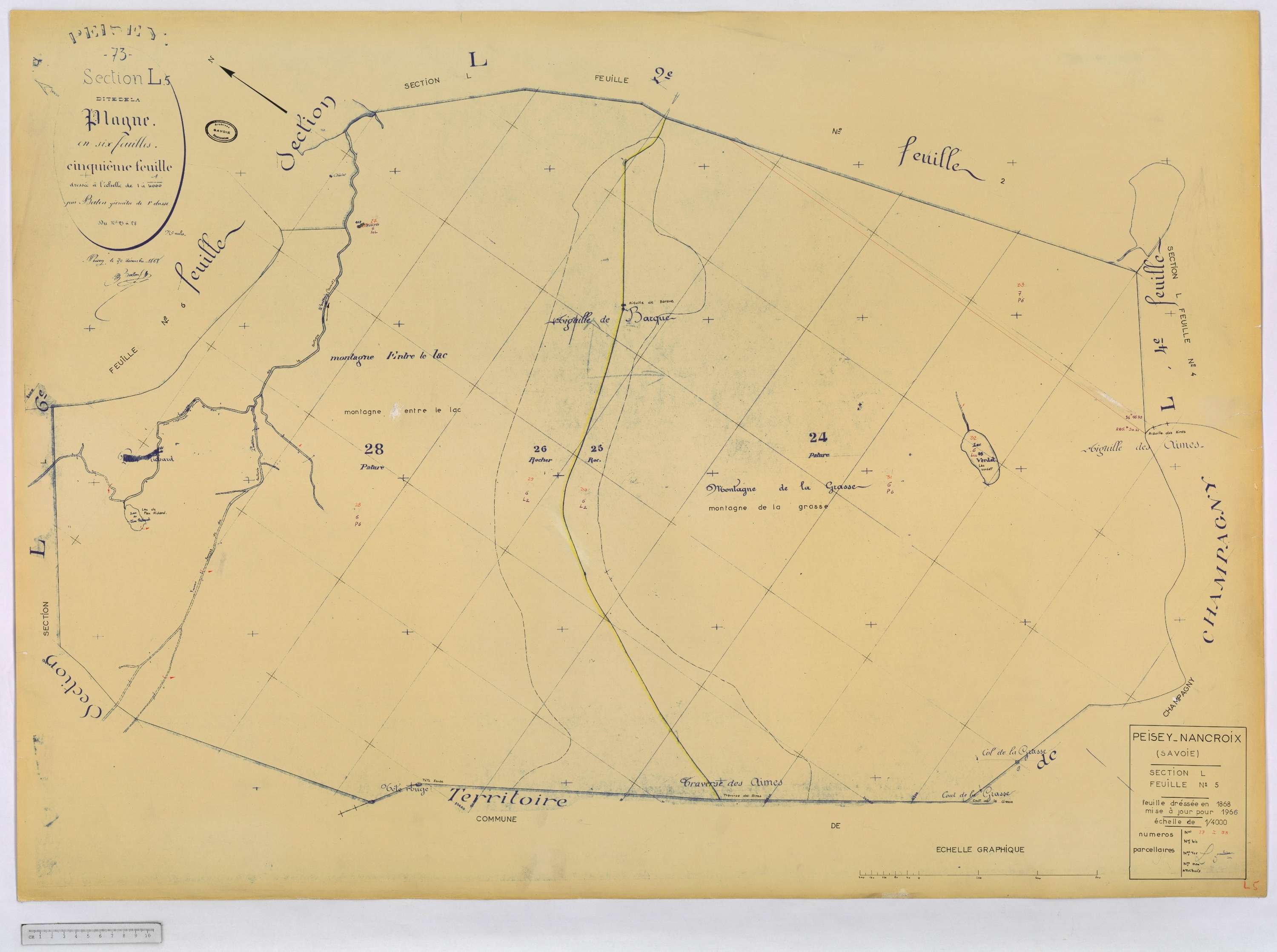 Peisey-Nancroix - Cadastre rénové (1966) et remembré (1970).