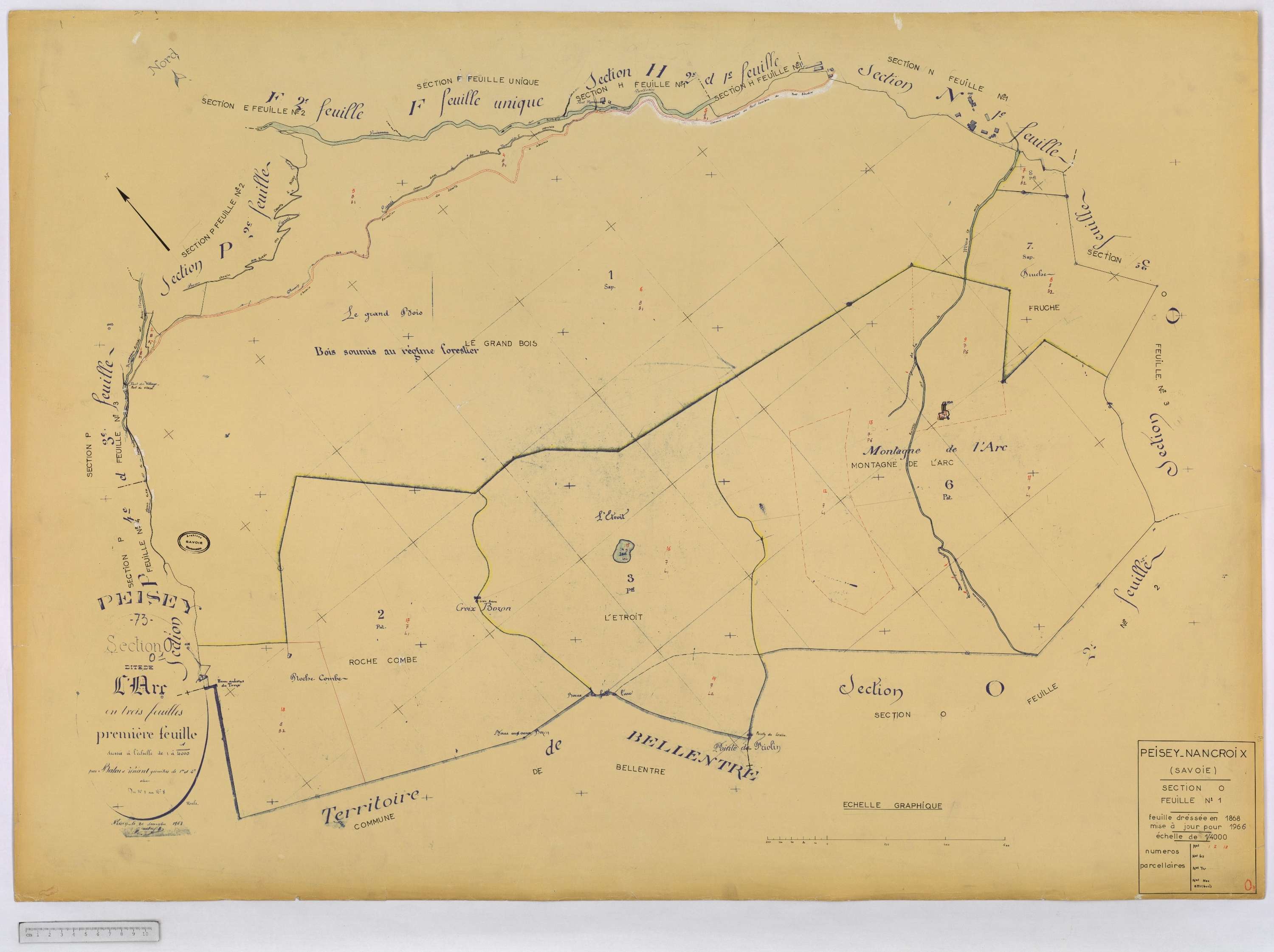 Peisey-Nancroix - Cadastre rénové (1966) et remembré (1970).
