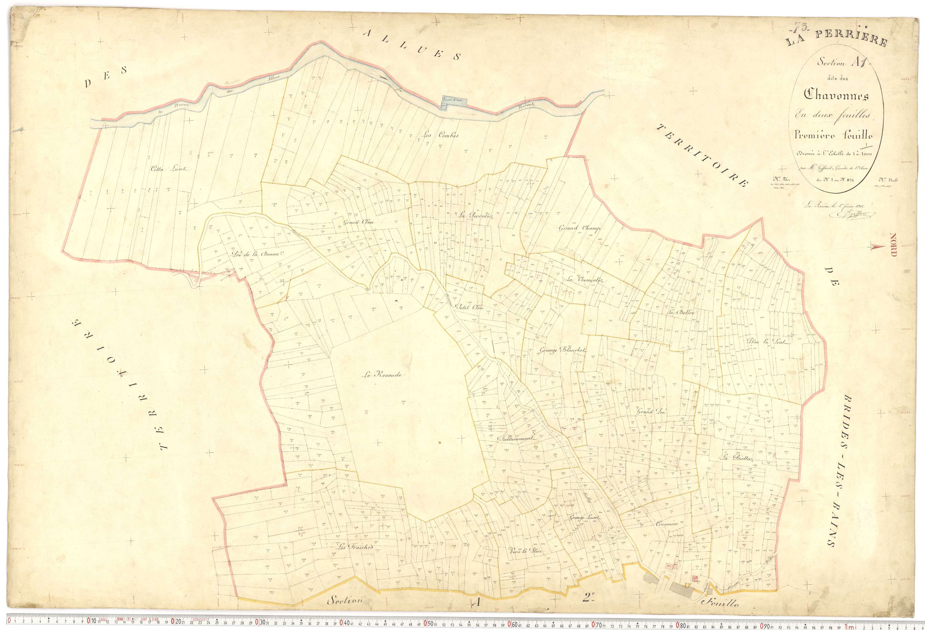La Perrière - Plans cadastraux du premier cadastre français.