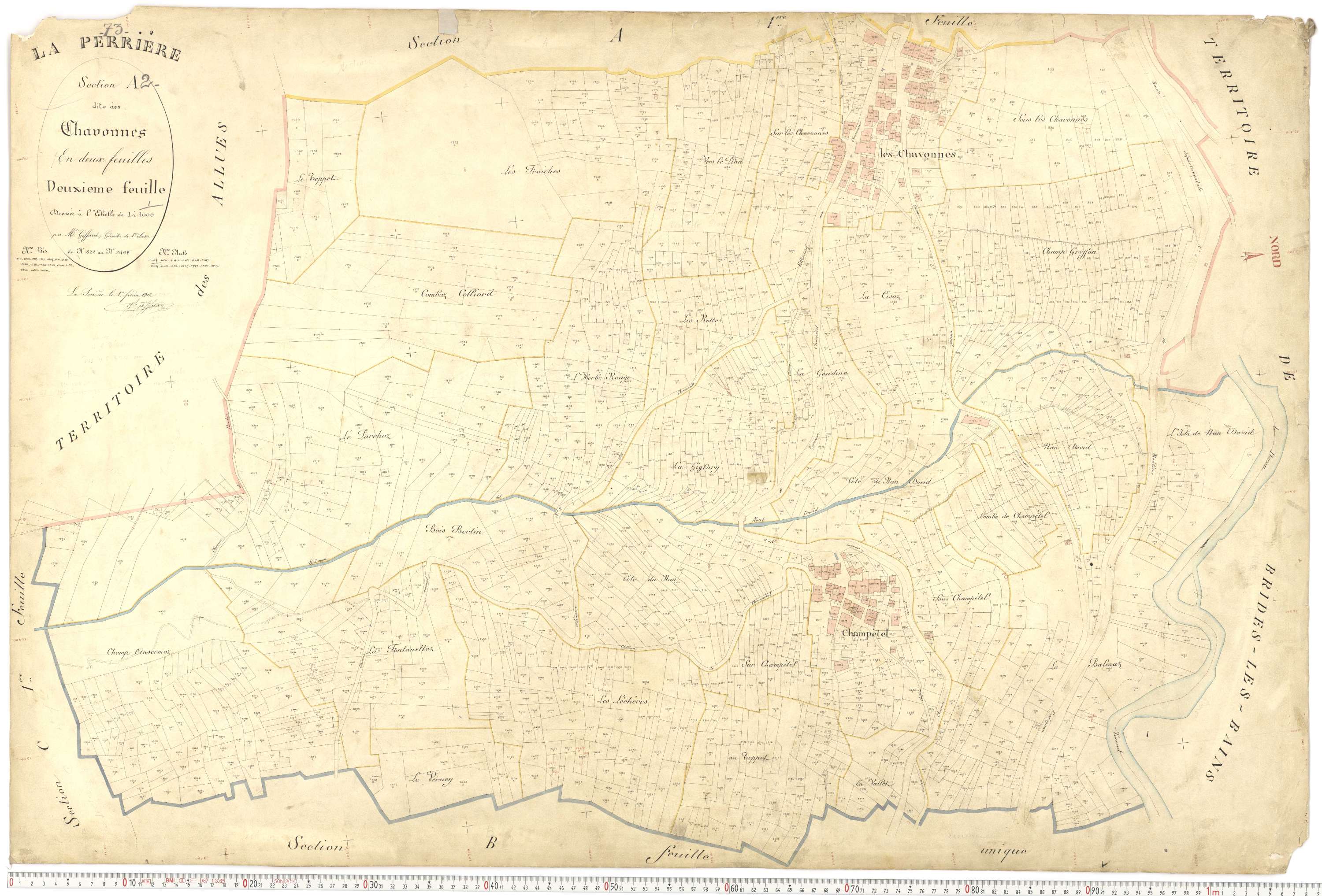 La Perrière - Plans cadastraux du premier cadastre français.