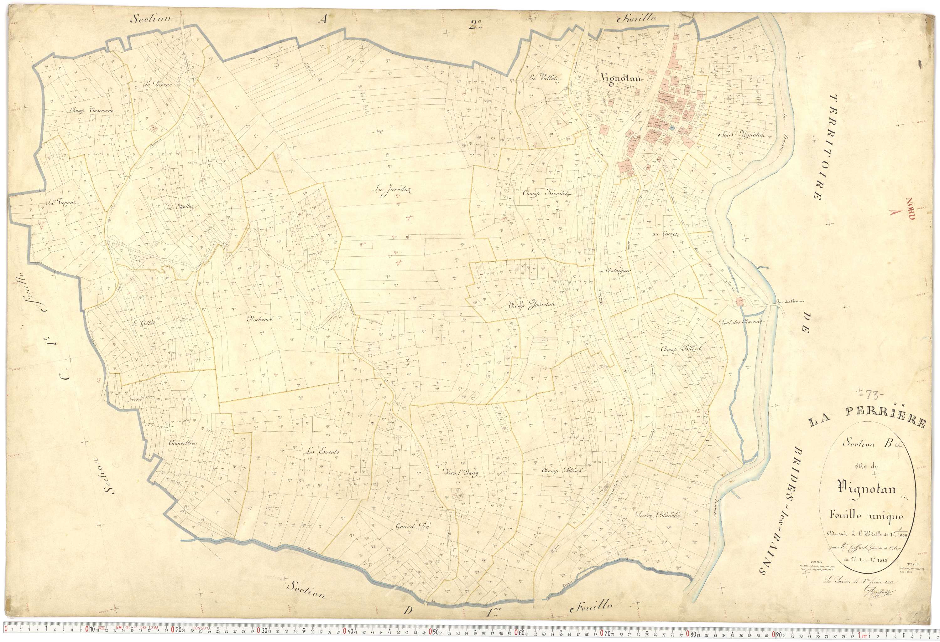 La Perrière - Plans cadastraux du premier cadastre français.