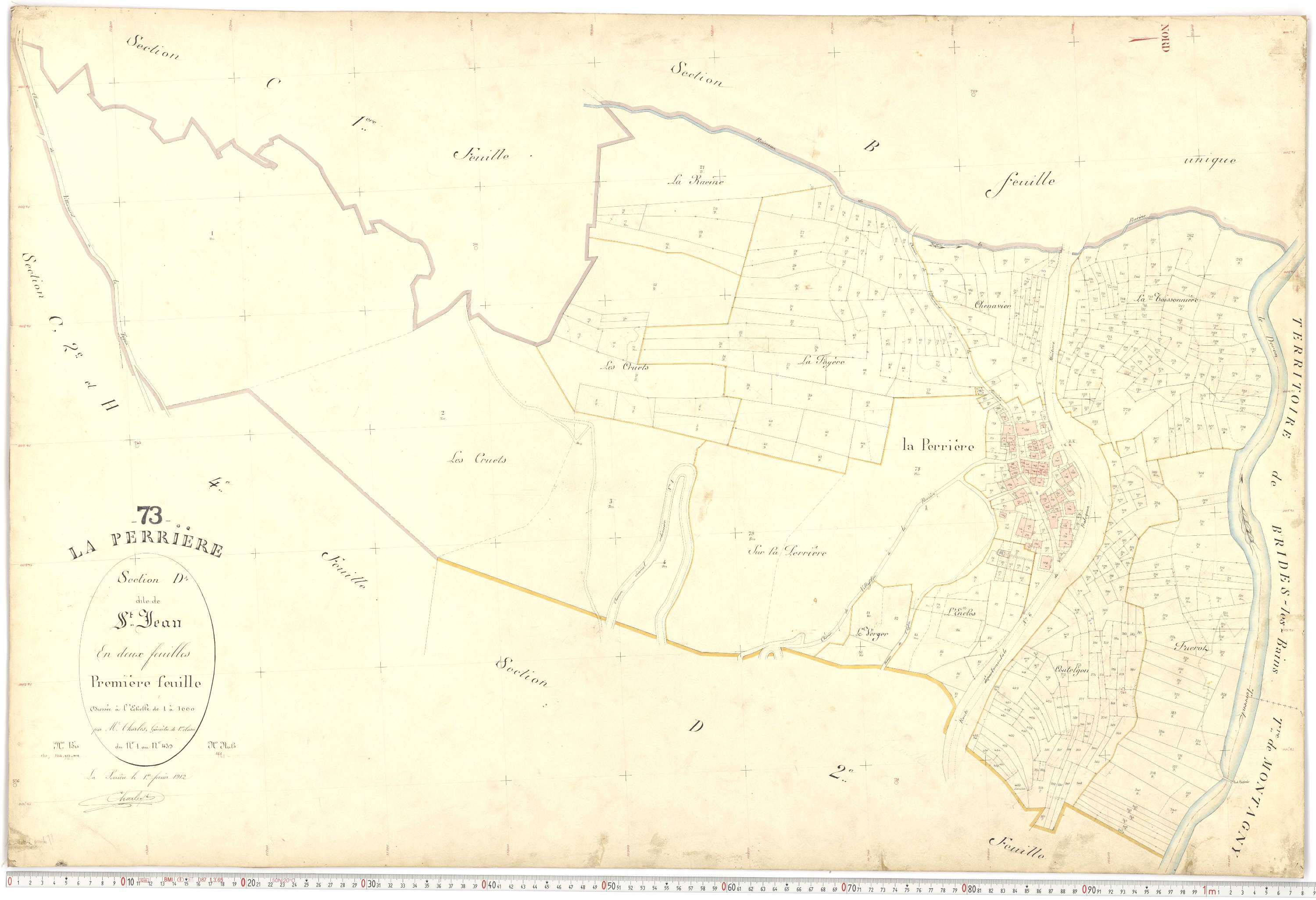 La Perrière - Plans cadastraux du premier cadastre français.