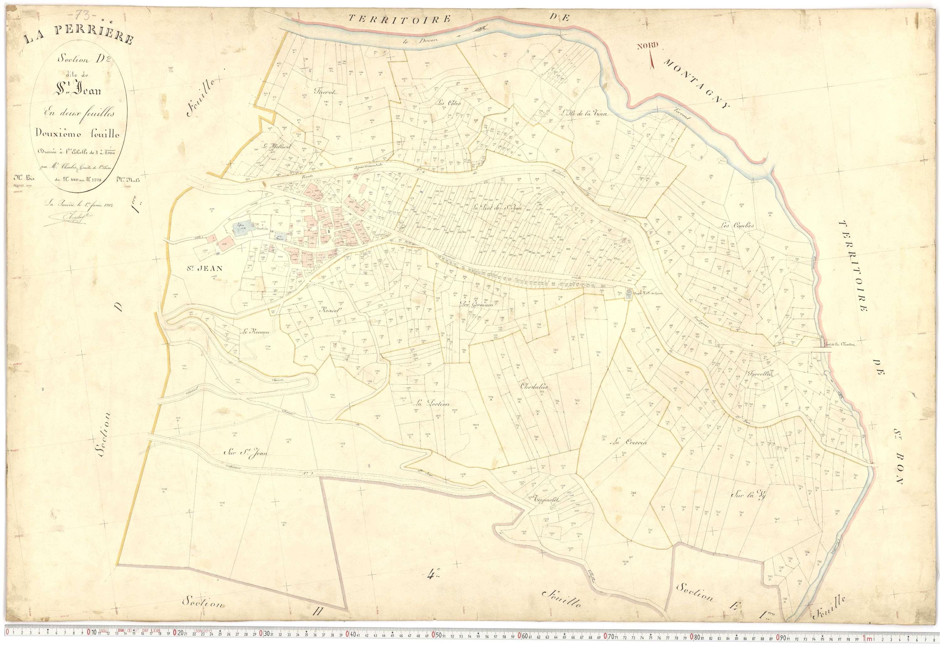 La Perrière - Plans cadastraux du premier cadastre français.