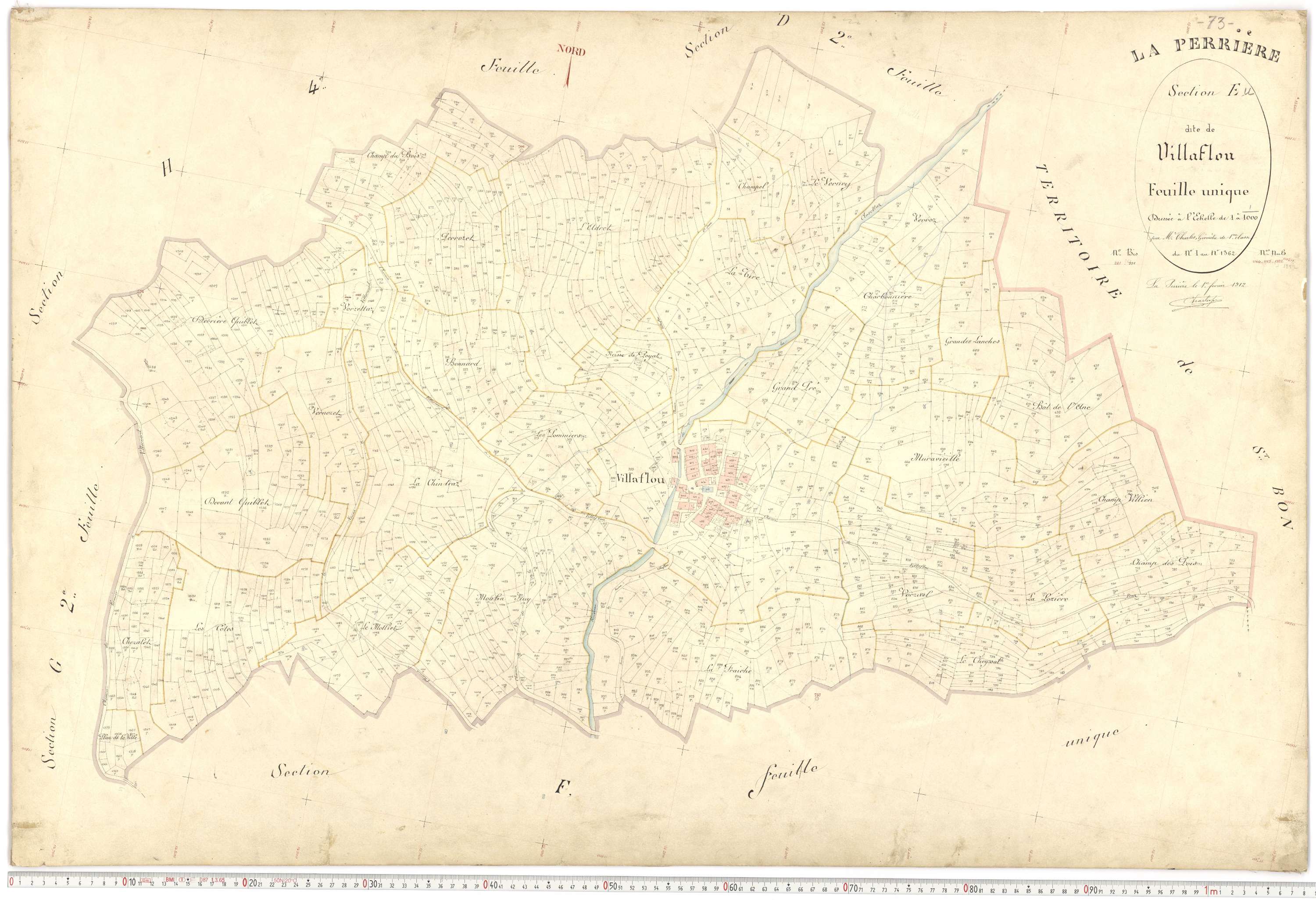 La Perrière - Plans cadastraux du premier cadastre français.