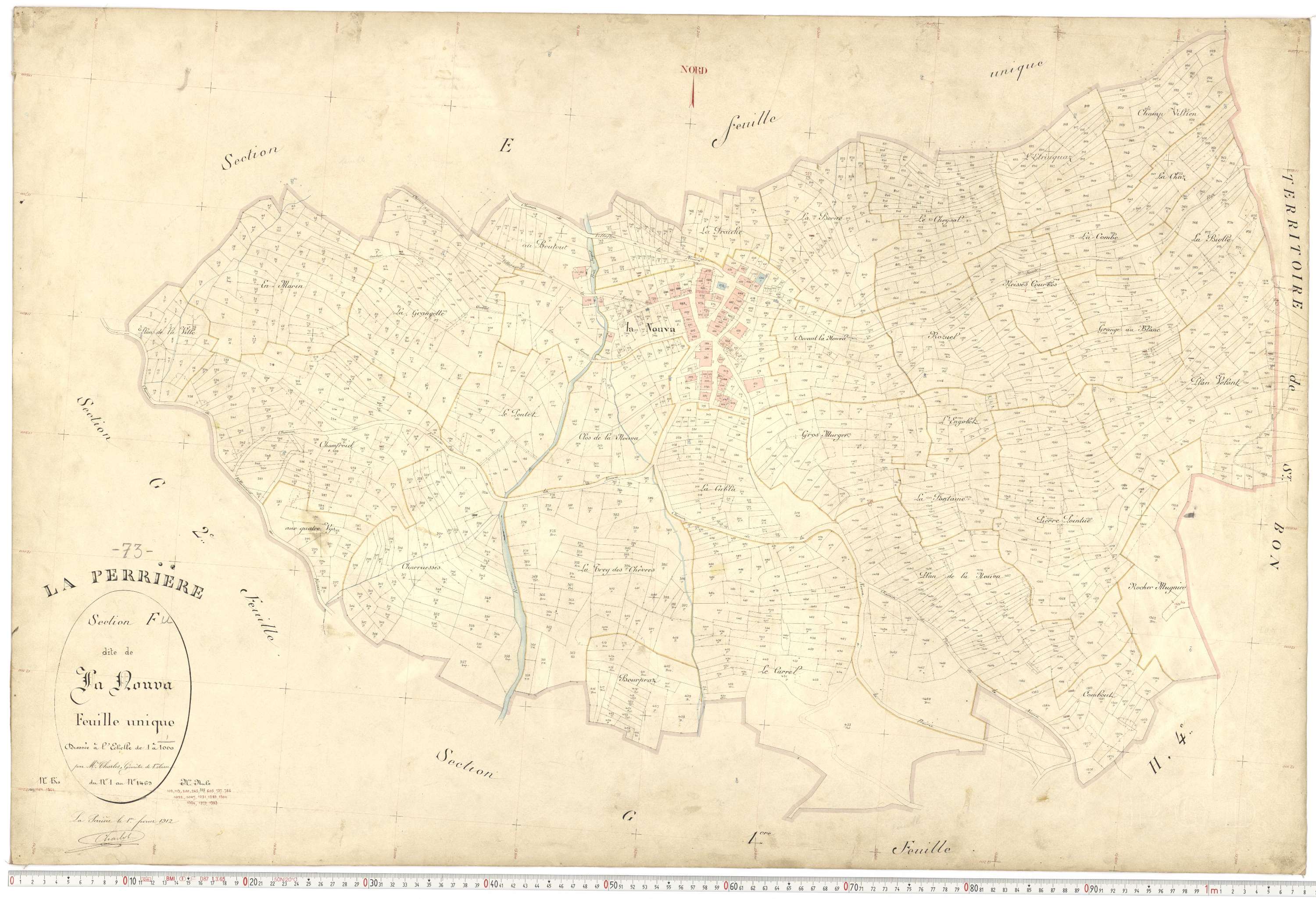 La Perrière - Plans cadastraux du premier cadastre français.