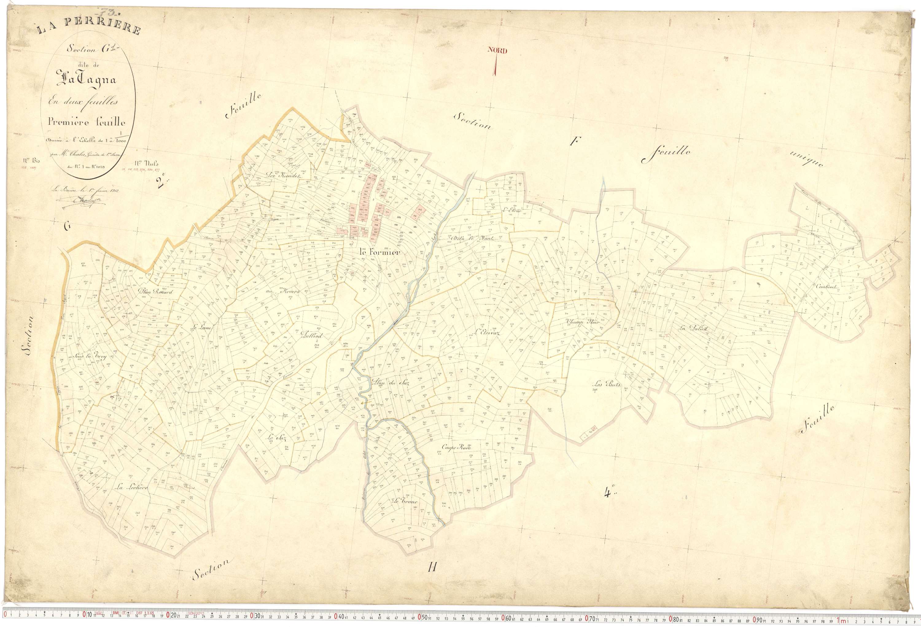 La Perrière - Plans cadastraux du premier cadastre français.