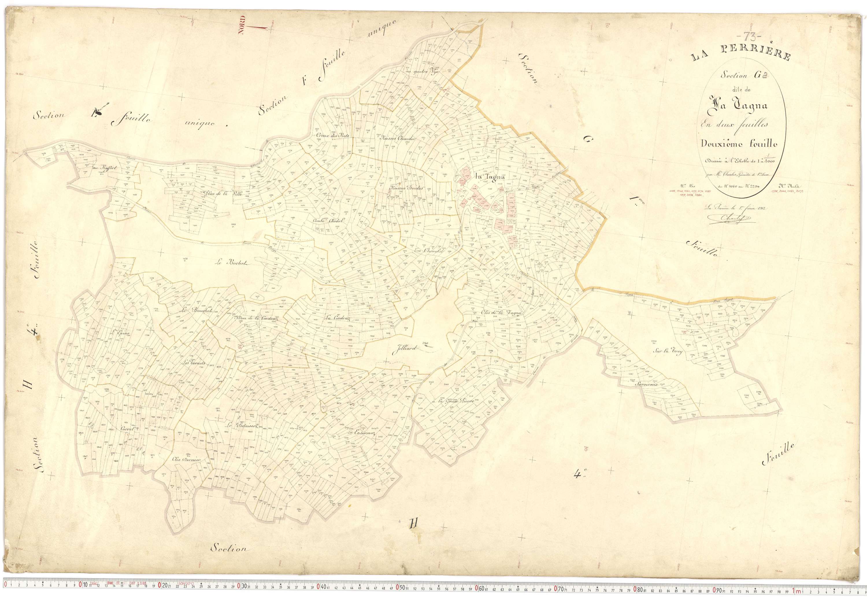 La Perrière - Plans cadastraux du premier cadastre français.