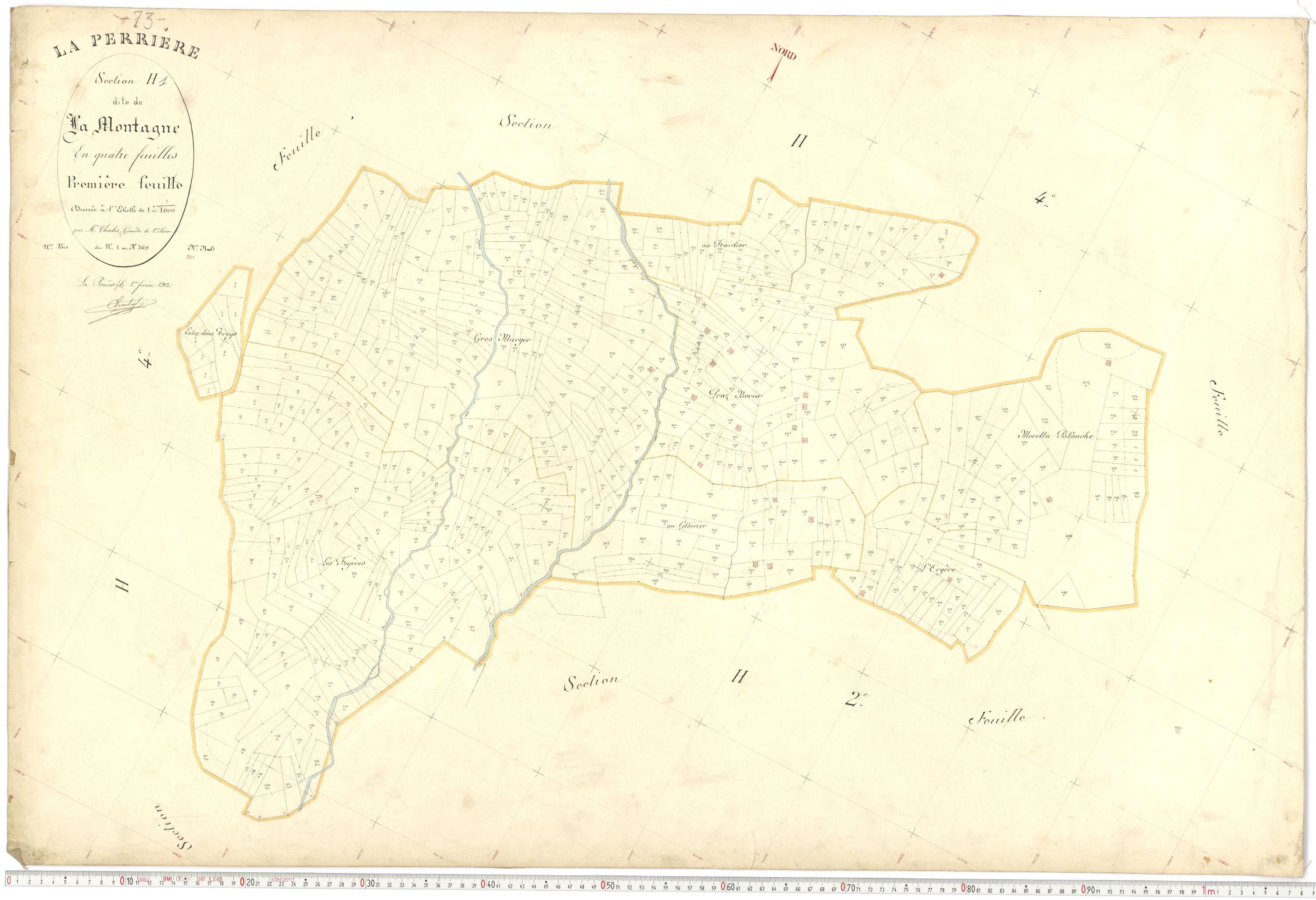 La Perrière - Plans cadastraux du premier cadastre français.