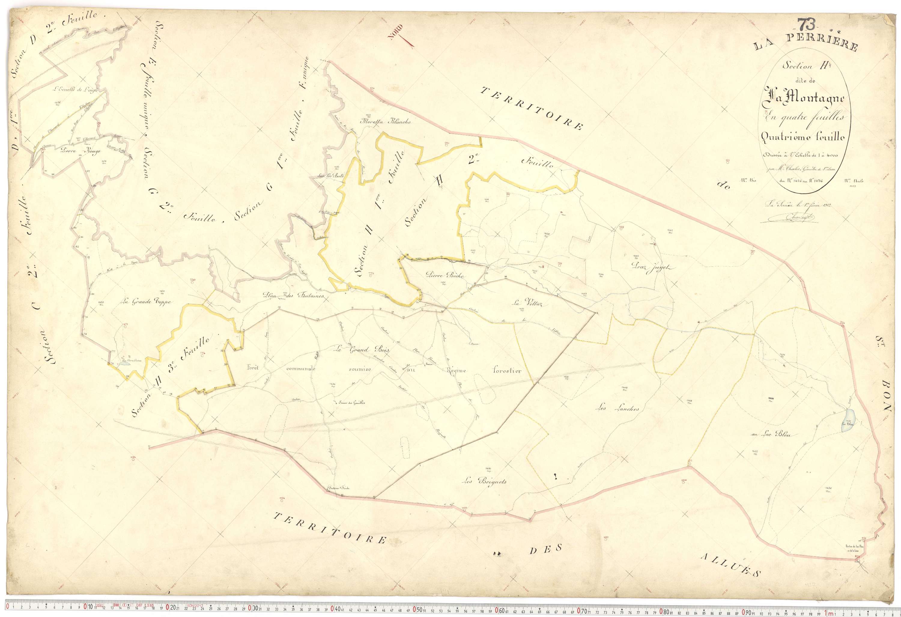 La Perrière - Plans cadastraux du premier cadastre français.