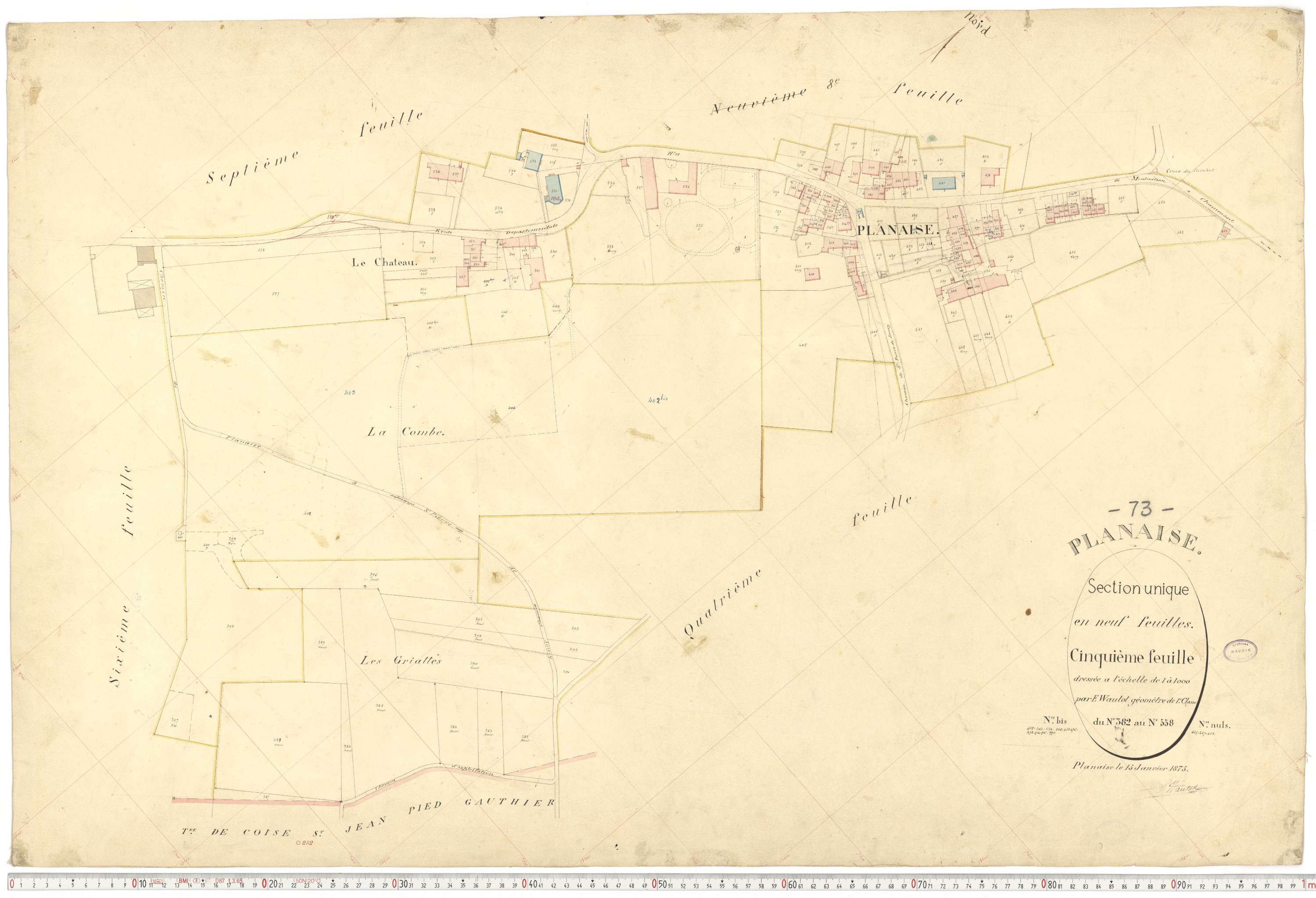 Planaise - Plans cadastraux du premier cadastre français.
