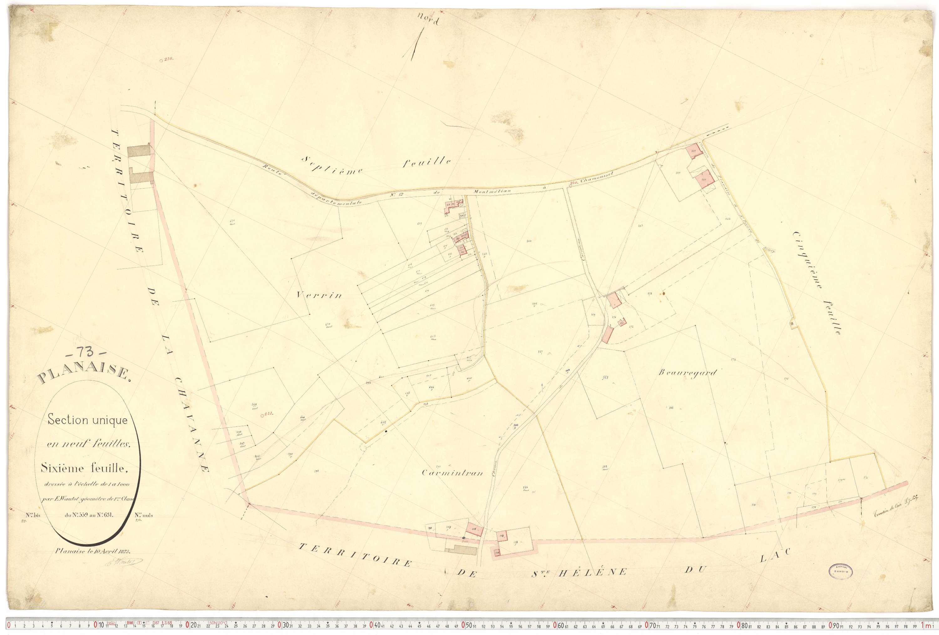 Planaise - Plans cadastraux du premier cadastre français.