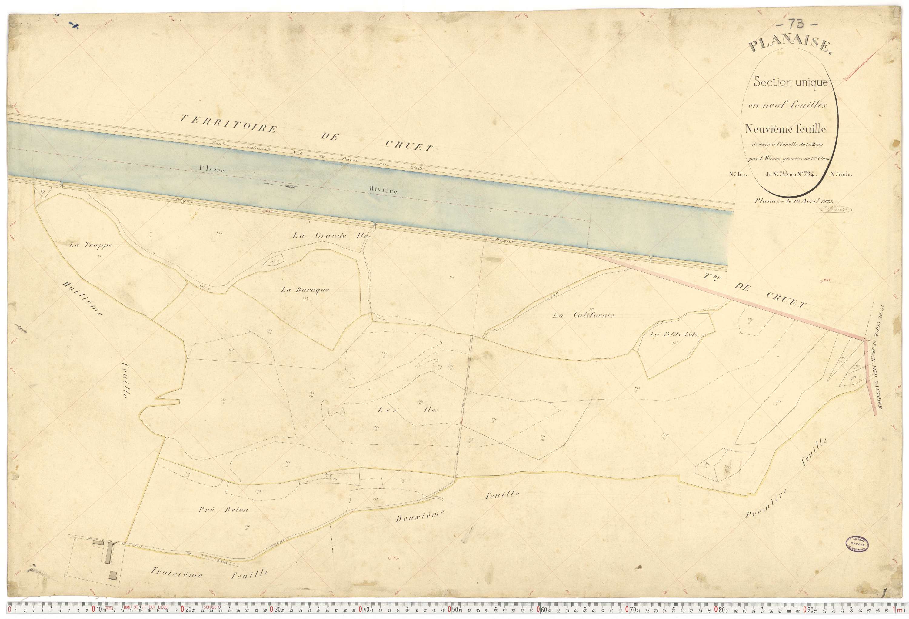 Planaise - Plans cadastraux du premier cadastre français.