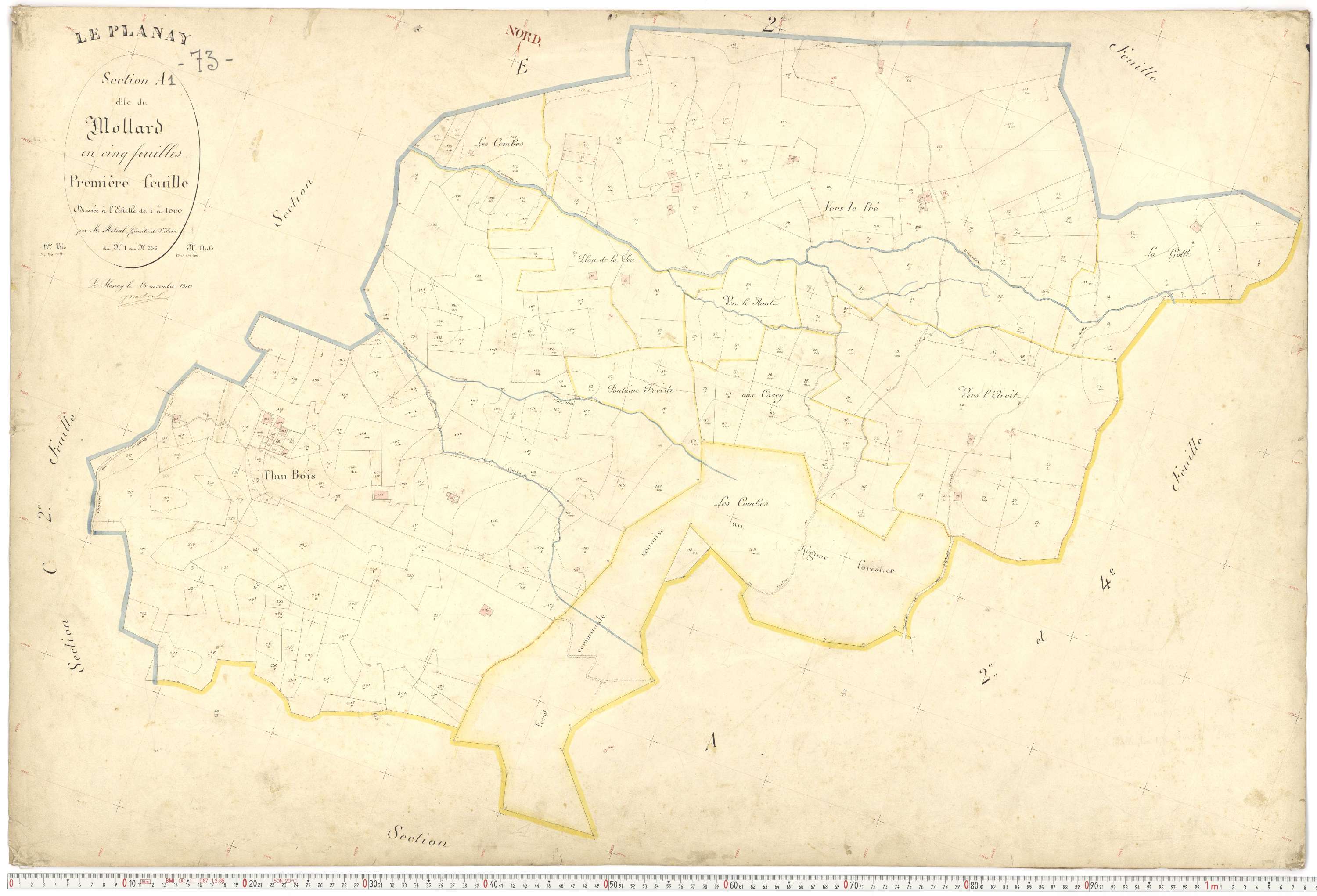 Planay - Plans cadastraux du premier cadastre français.