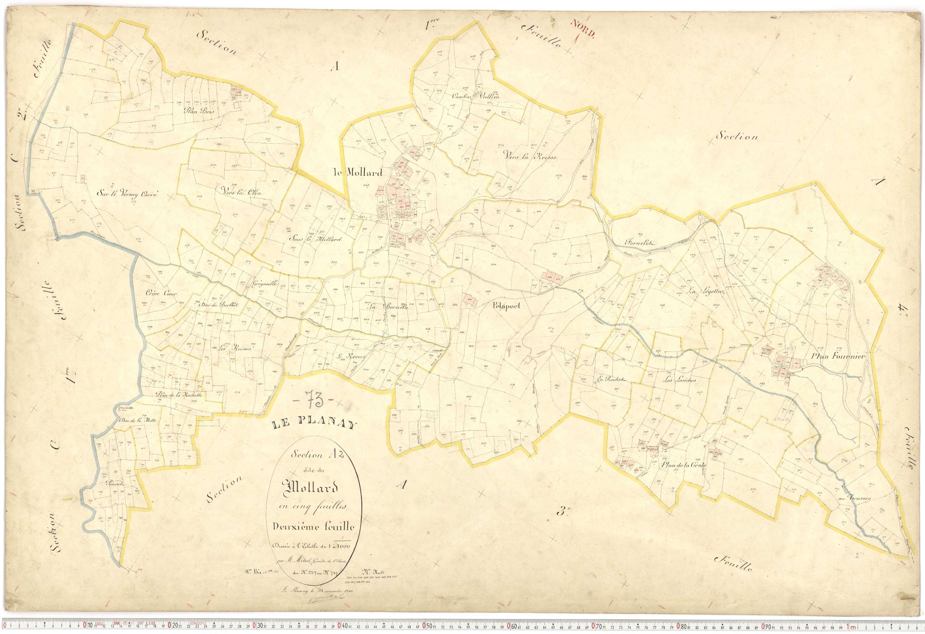 Planay - Plans cadastraux du premier cadastre français.