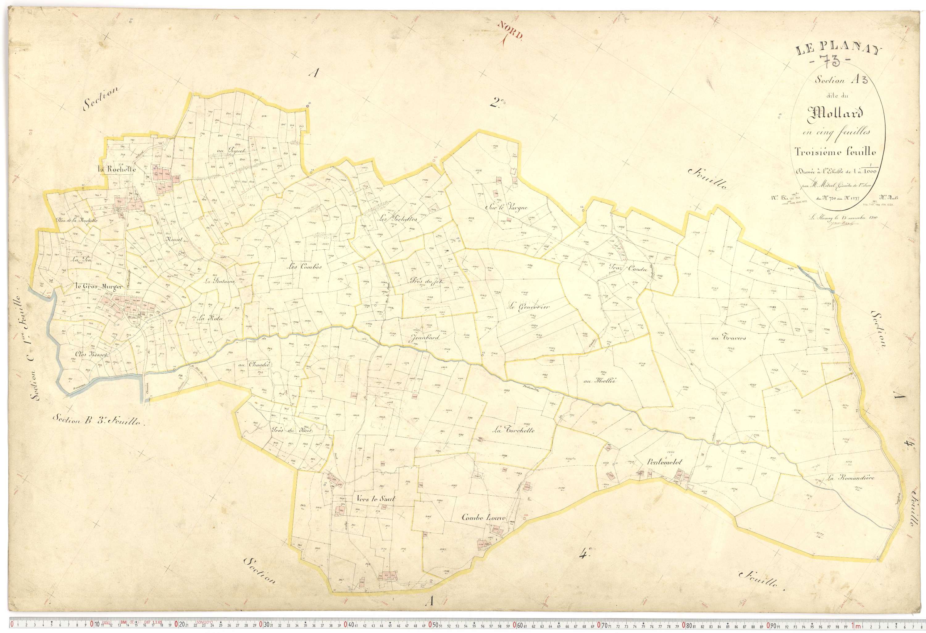 Planay - Plans cadastraux du premier cadastre français.