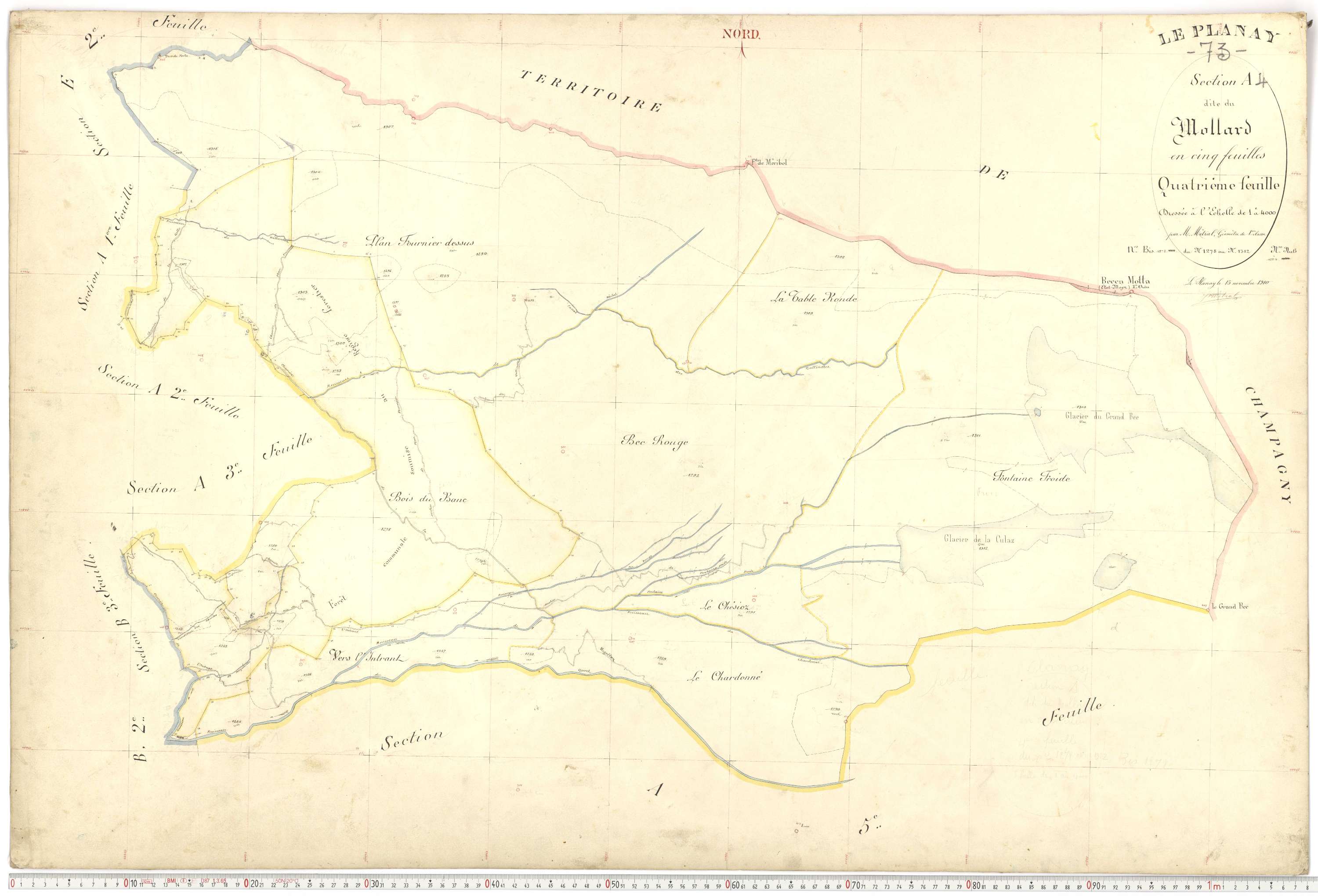 Planay - Plans cadastraux du premier cadastre français.