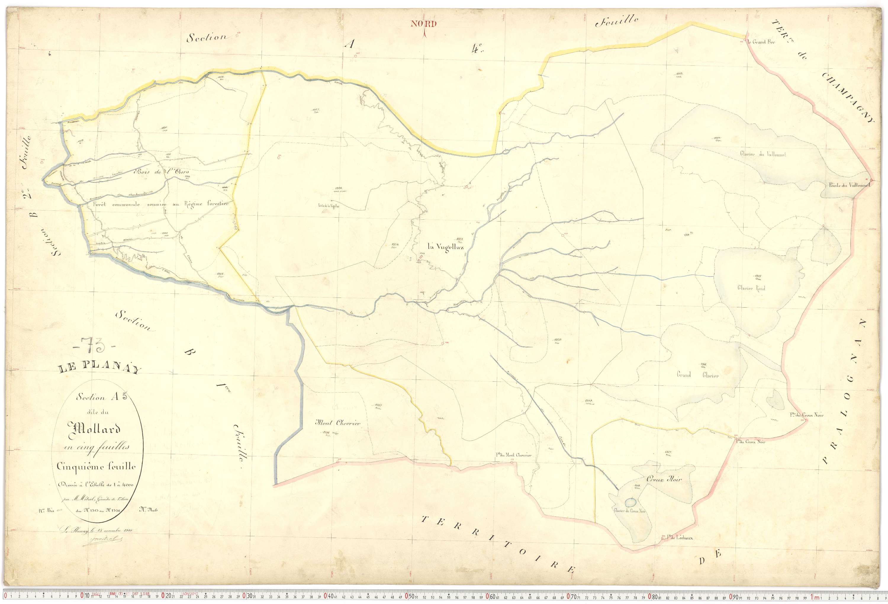 Planay - Plans cadastraux du premier cadastre français.