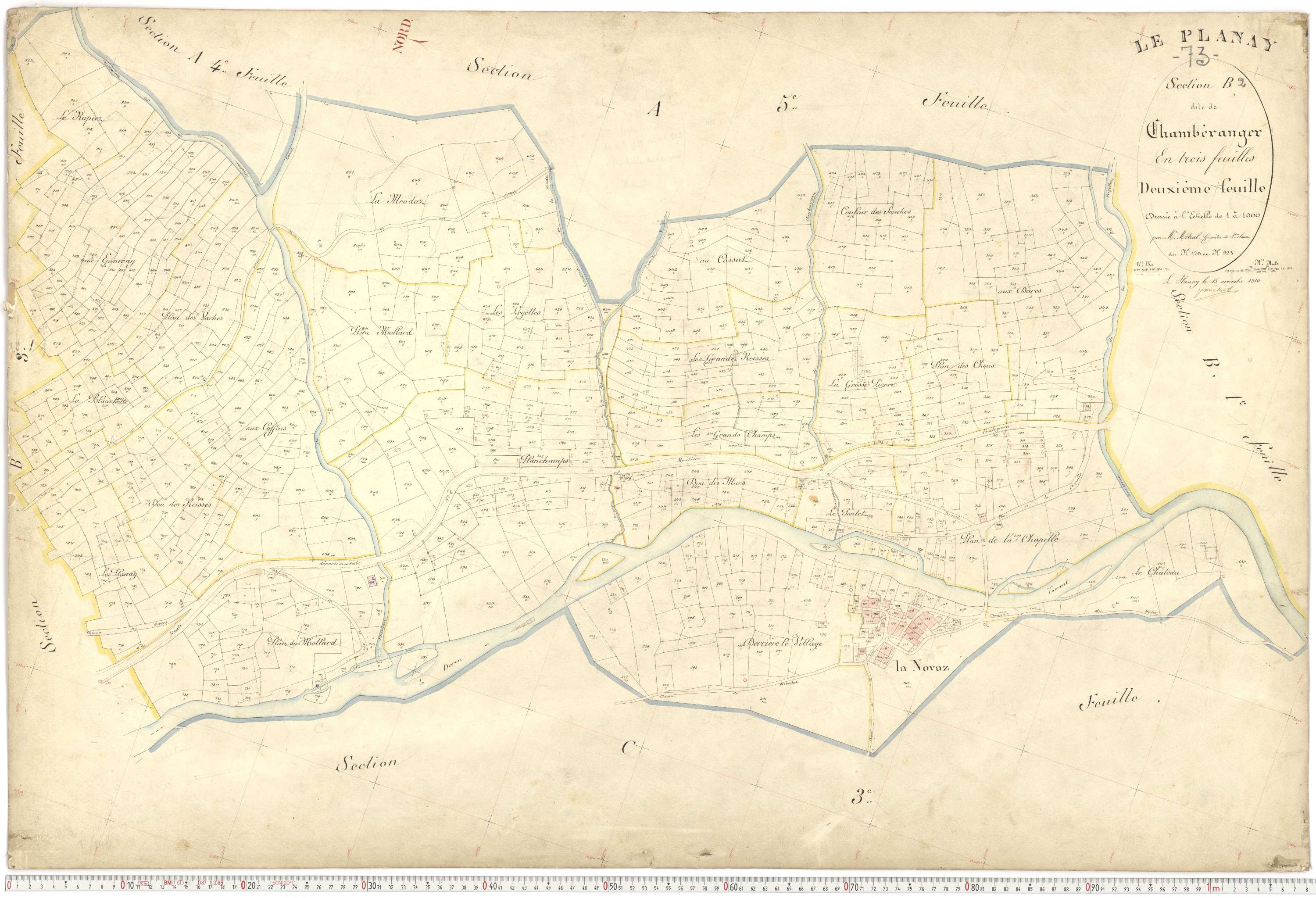 Planay - Plans cadastraux du premier cadastre français.
