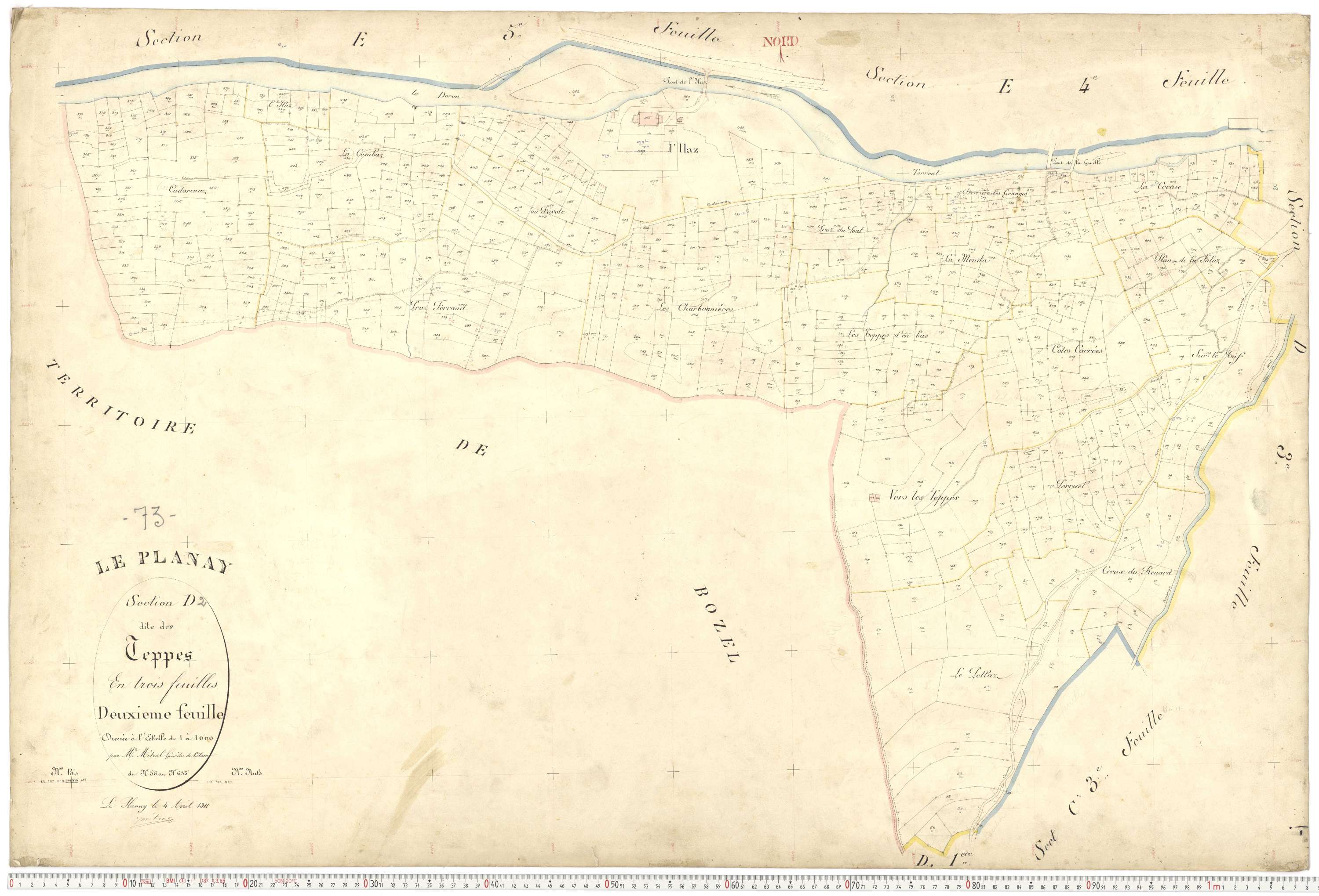 Planay - Plans cadastraux du premier cadastre français.