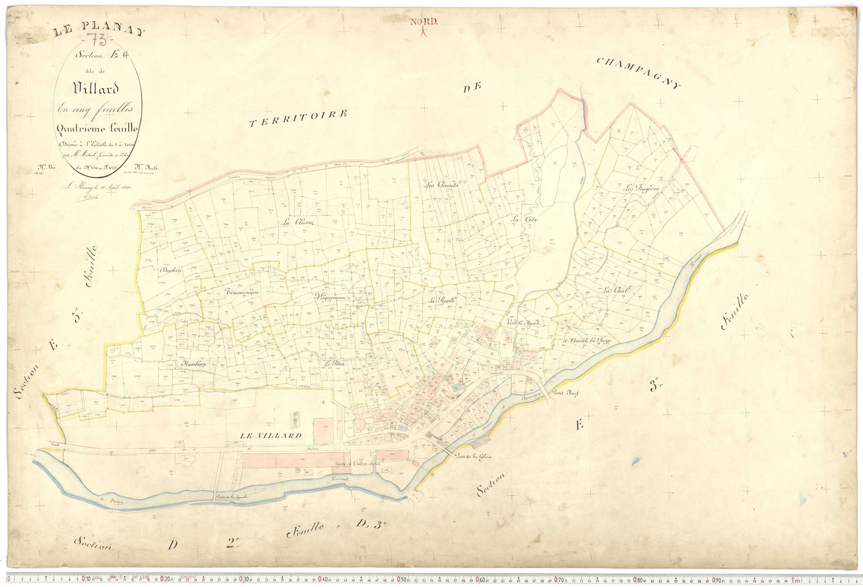 Planay - Plans cadastraux du premier cadastre français.
