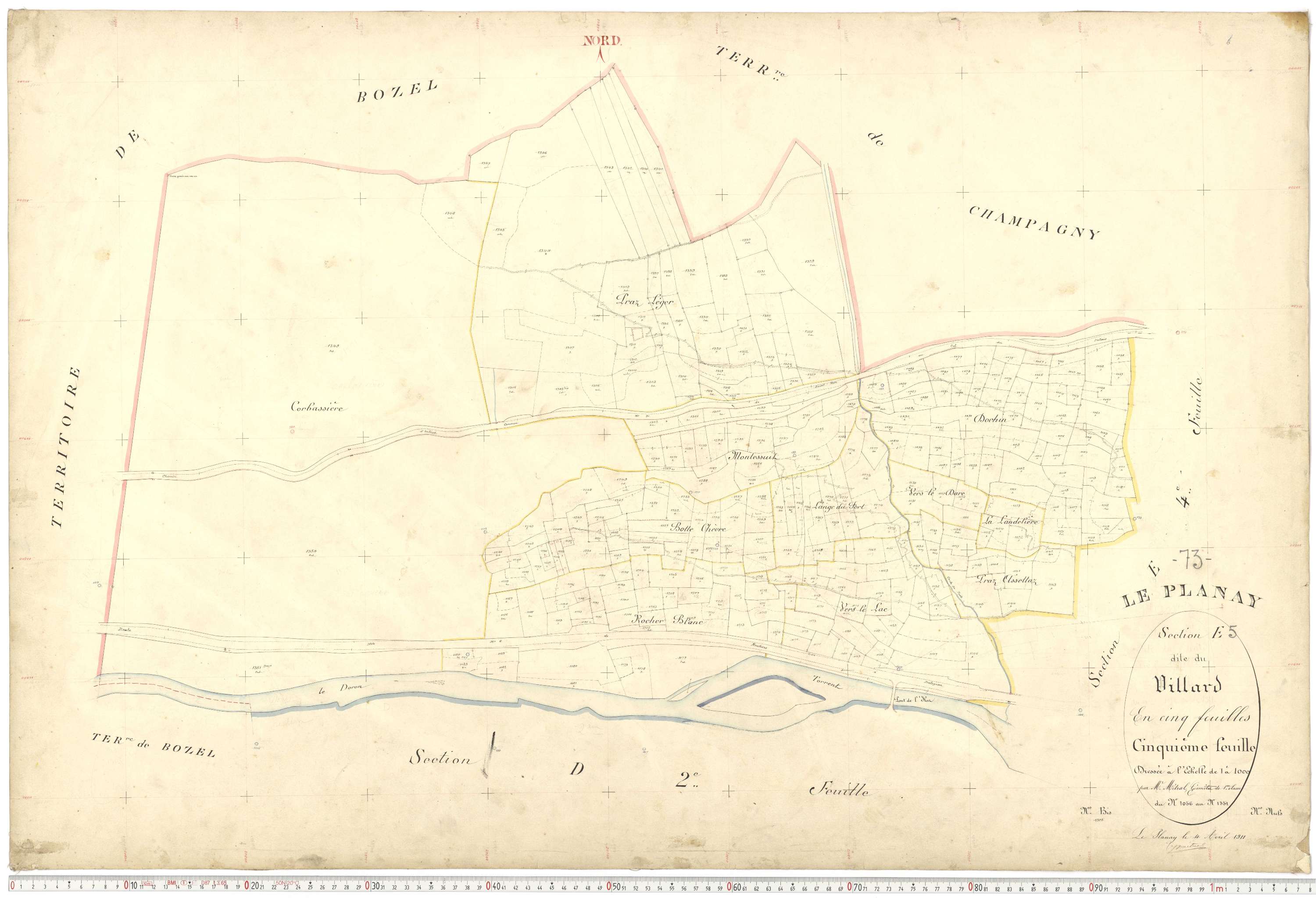 Planay - Plans cadastraux du premier cadastre français.