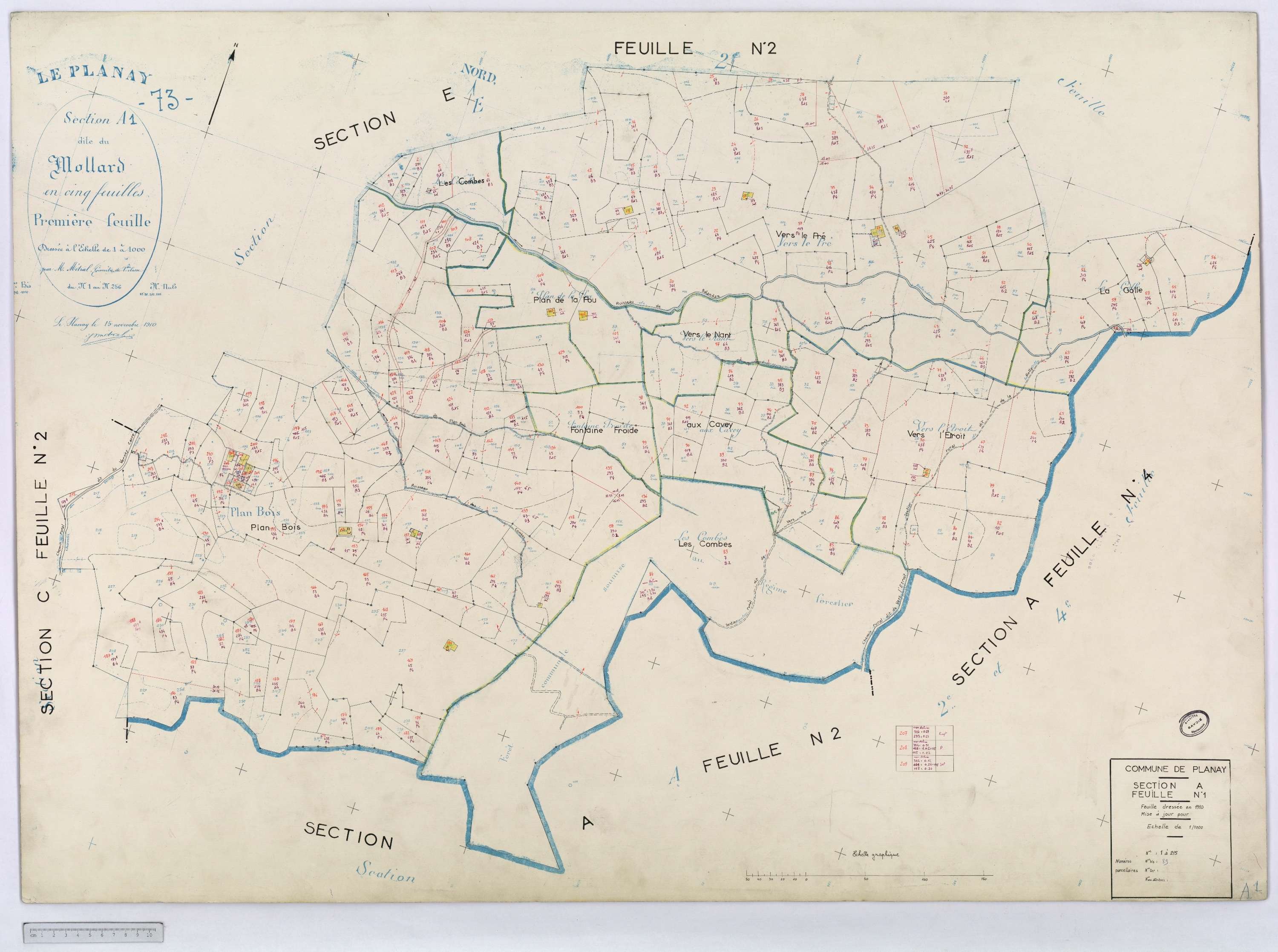 Planay - Cadastre rénové (1966).