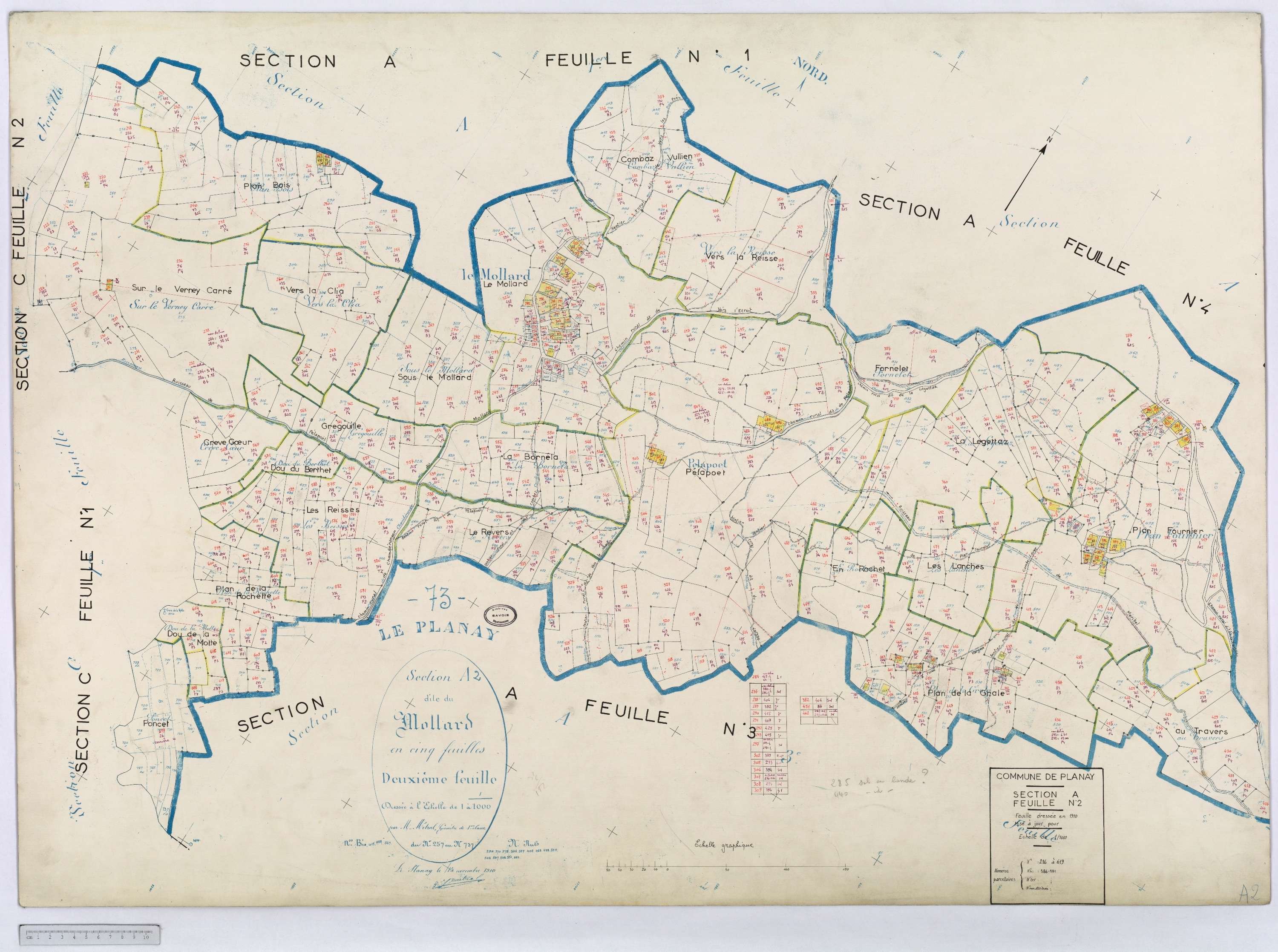 Planay - Cadastre rénové (1966).