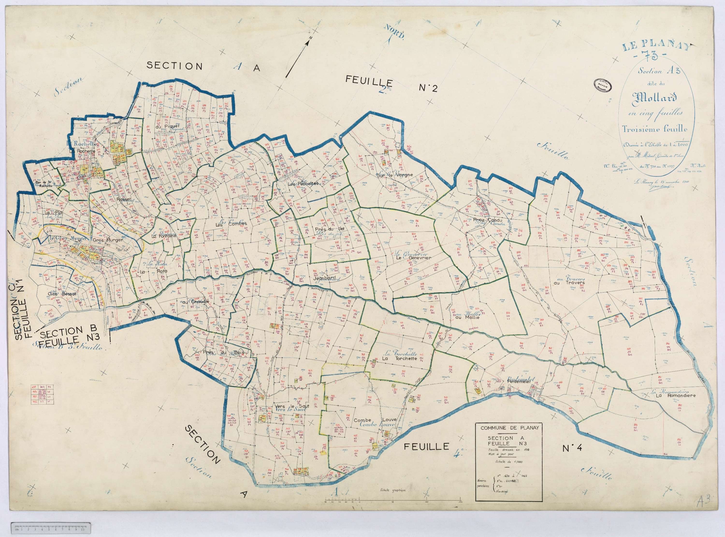 Planay - Cadastre rénové (1966).