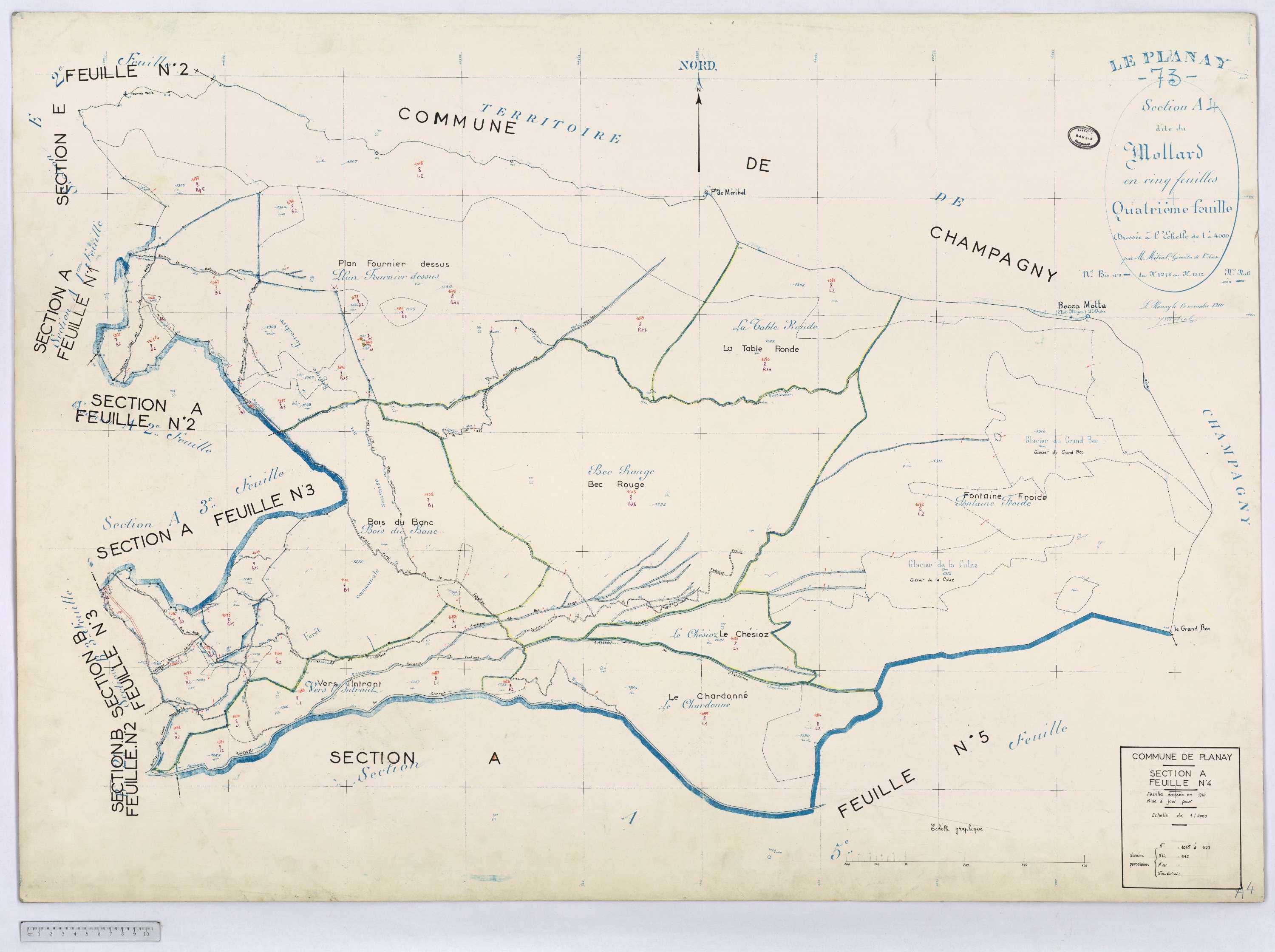 Planay - Cadastre rénové (1966).