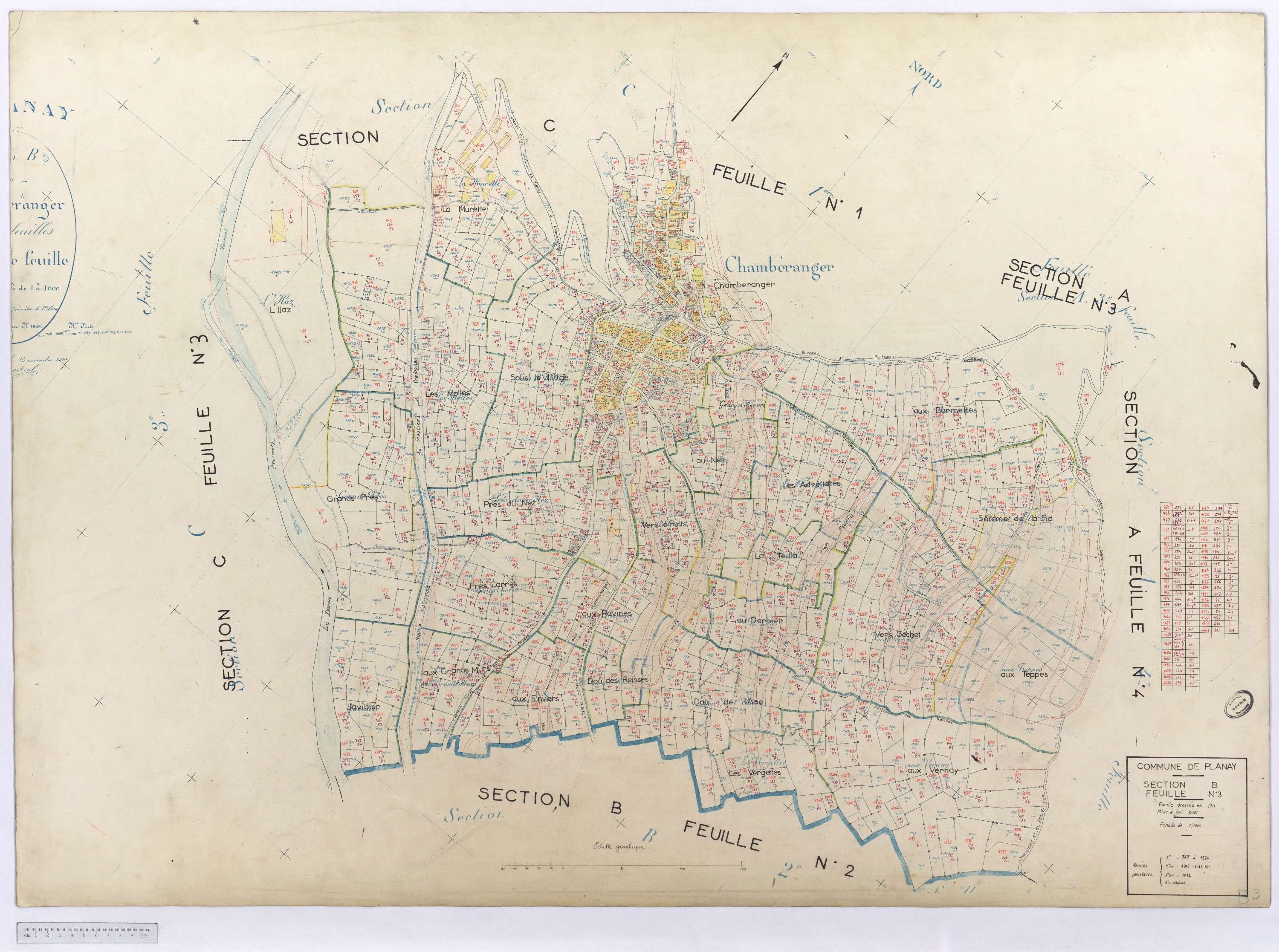 Planay - Cadastre rénové (1966).