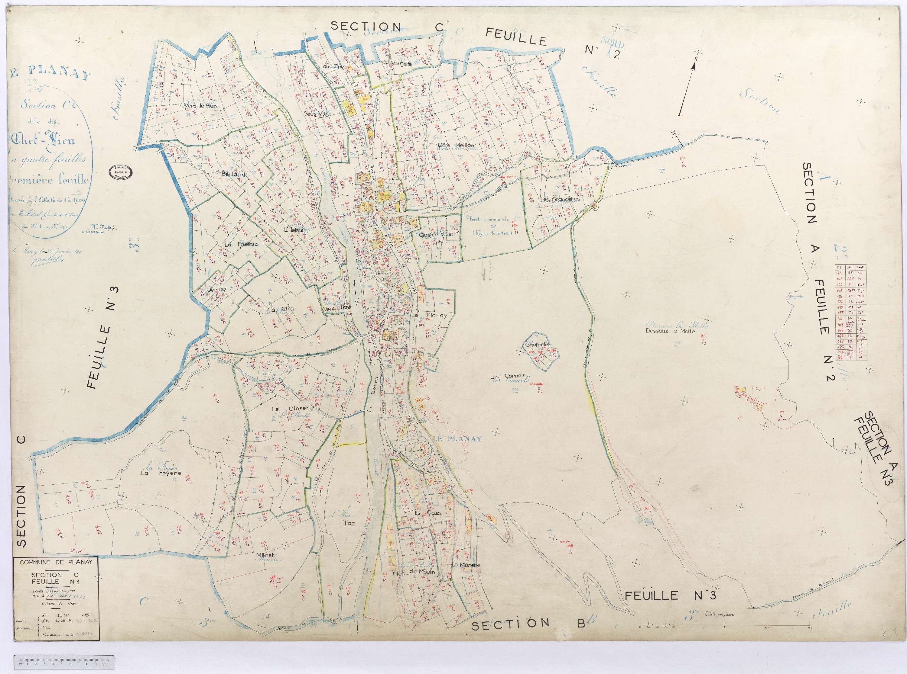 Planay - Cadastre rénové (1966).
