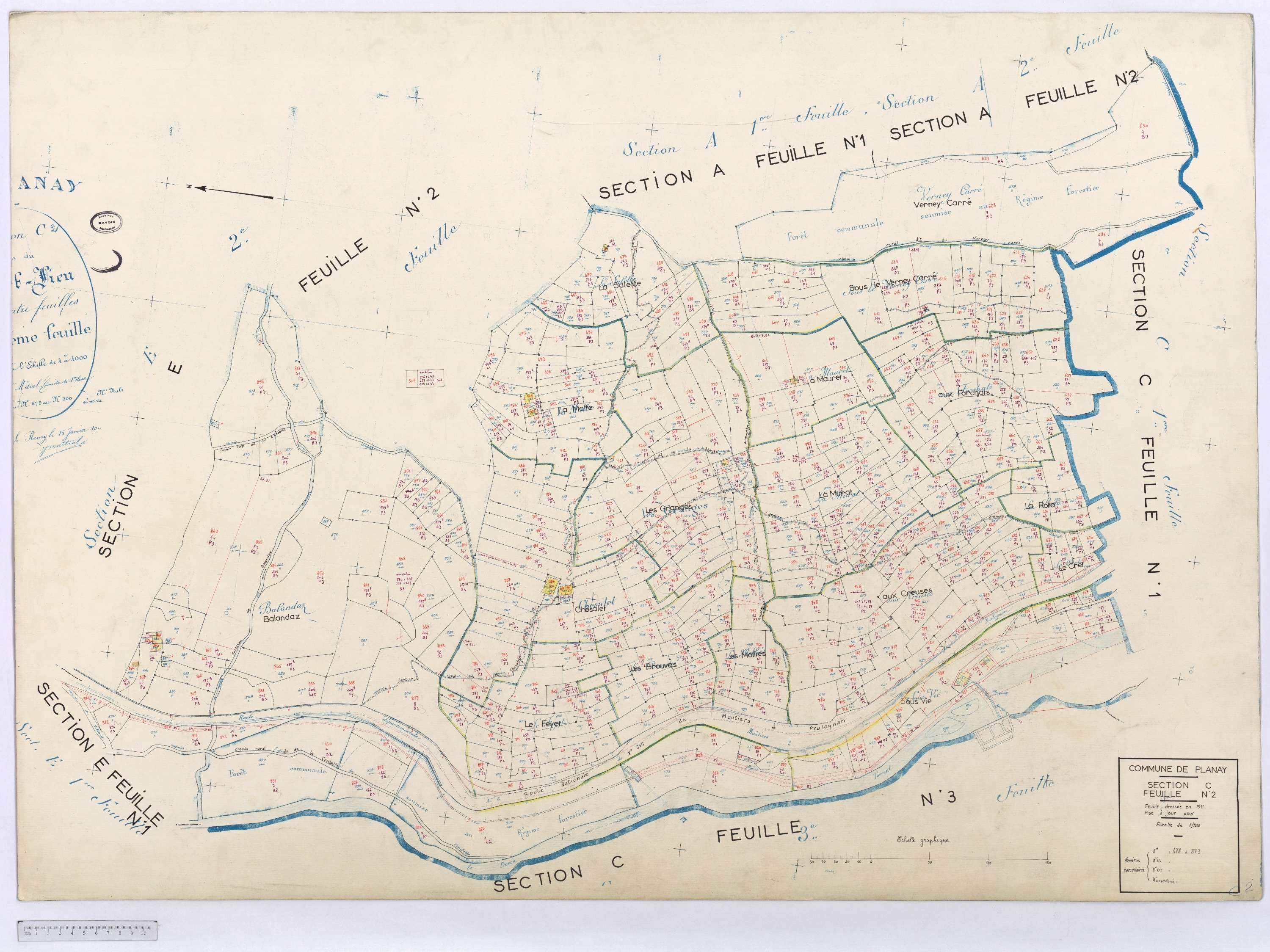 Planay - Cadastre rénové (1966).