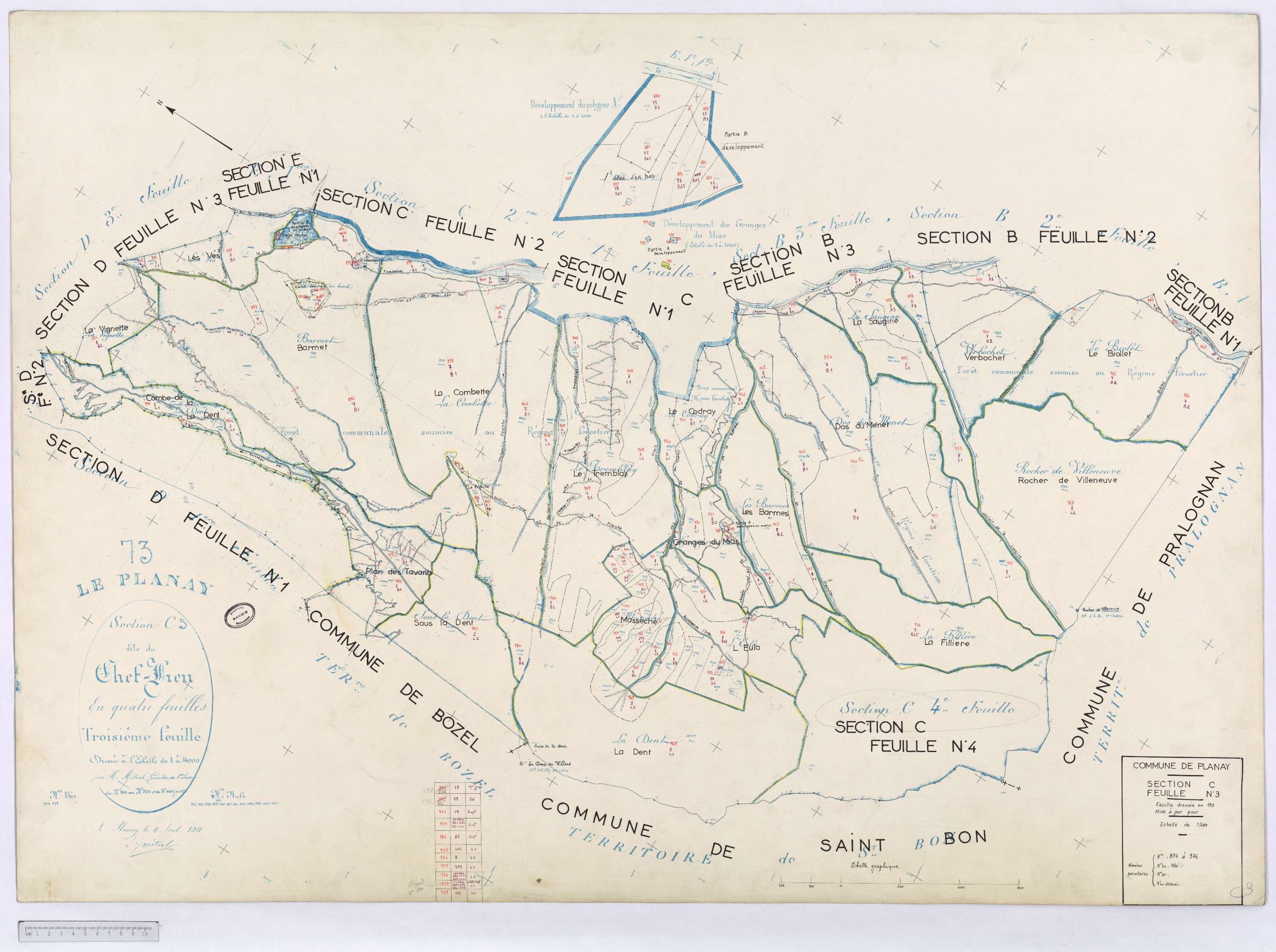 Planay - Cadastre rénové (1966).