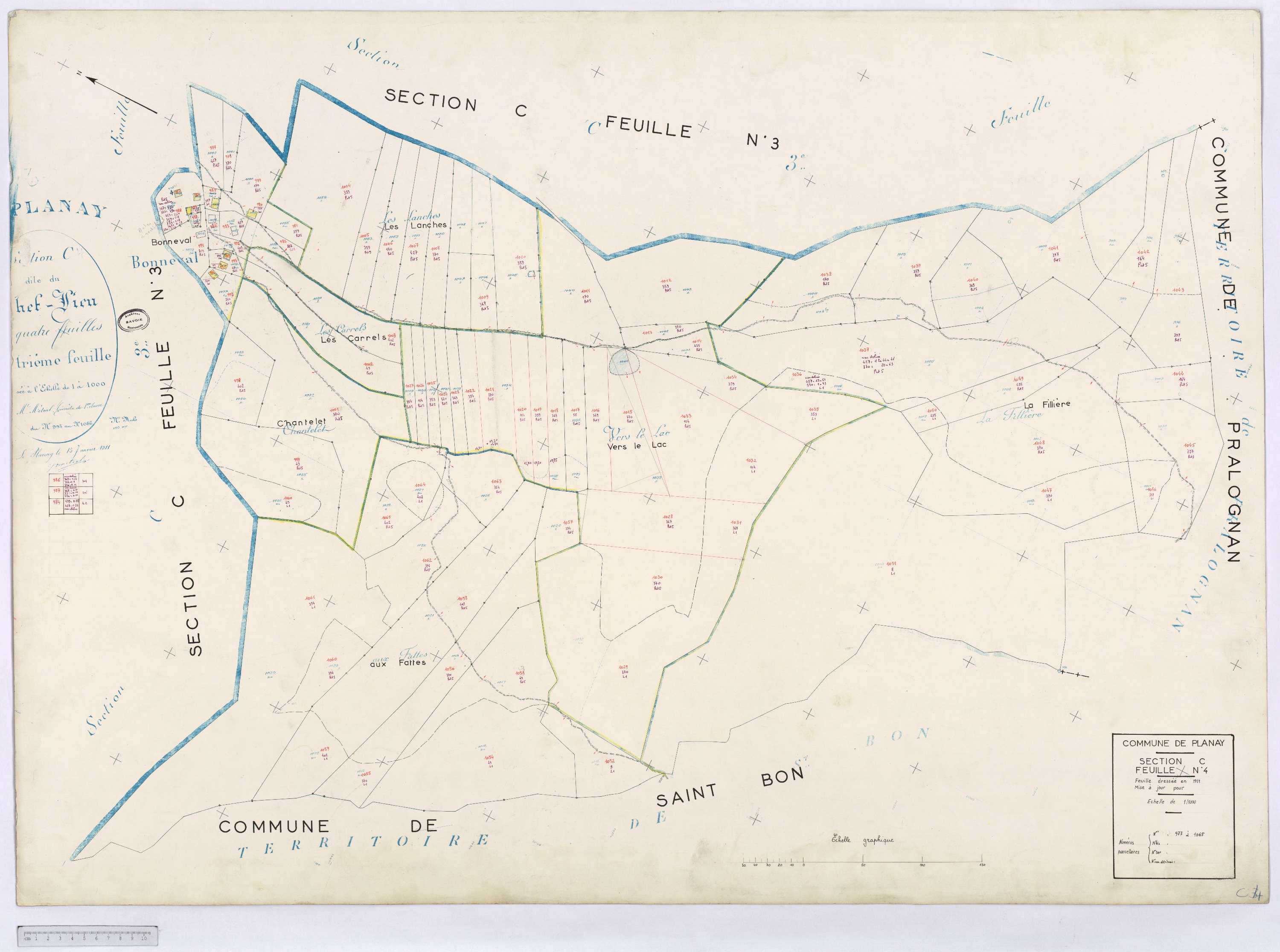 Planay - Cadastre rénové (1966).