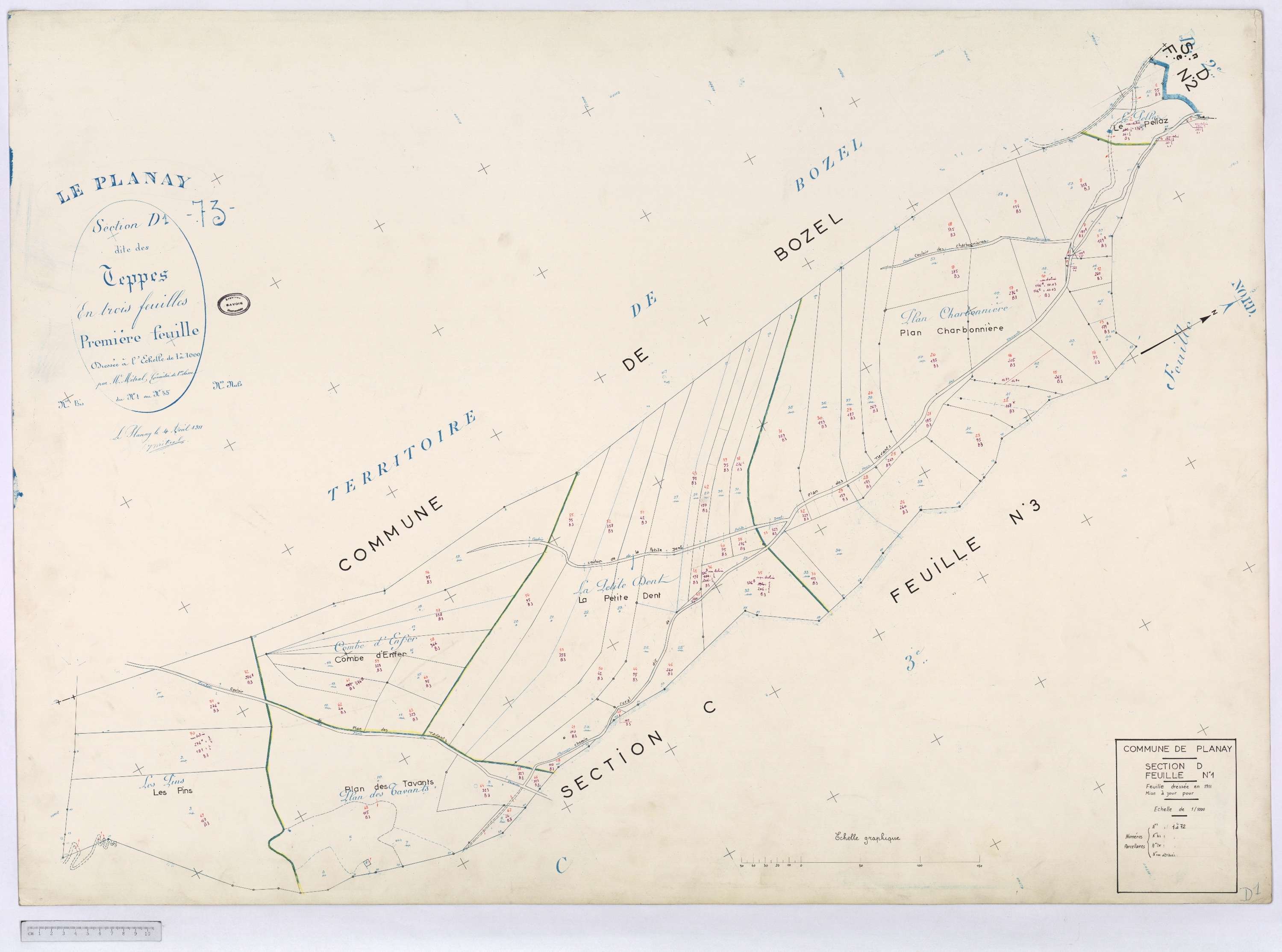 Planay - Cadastre rénové (1966).