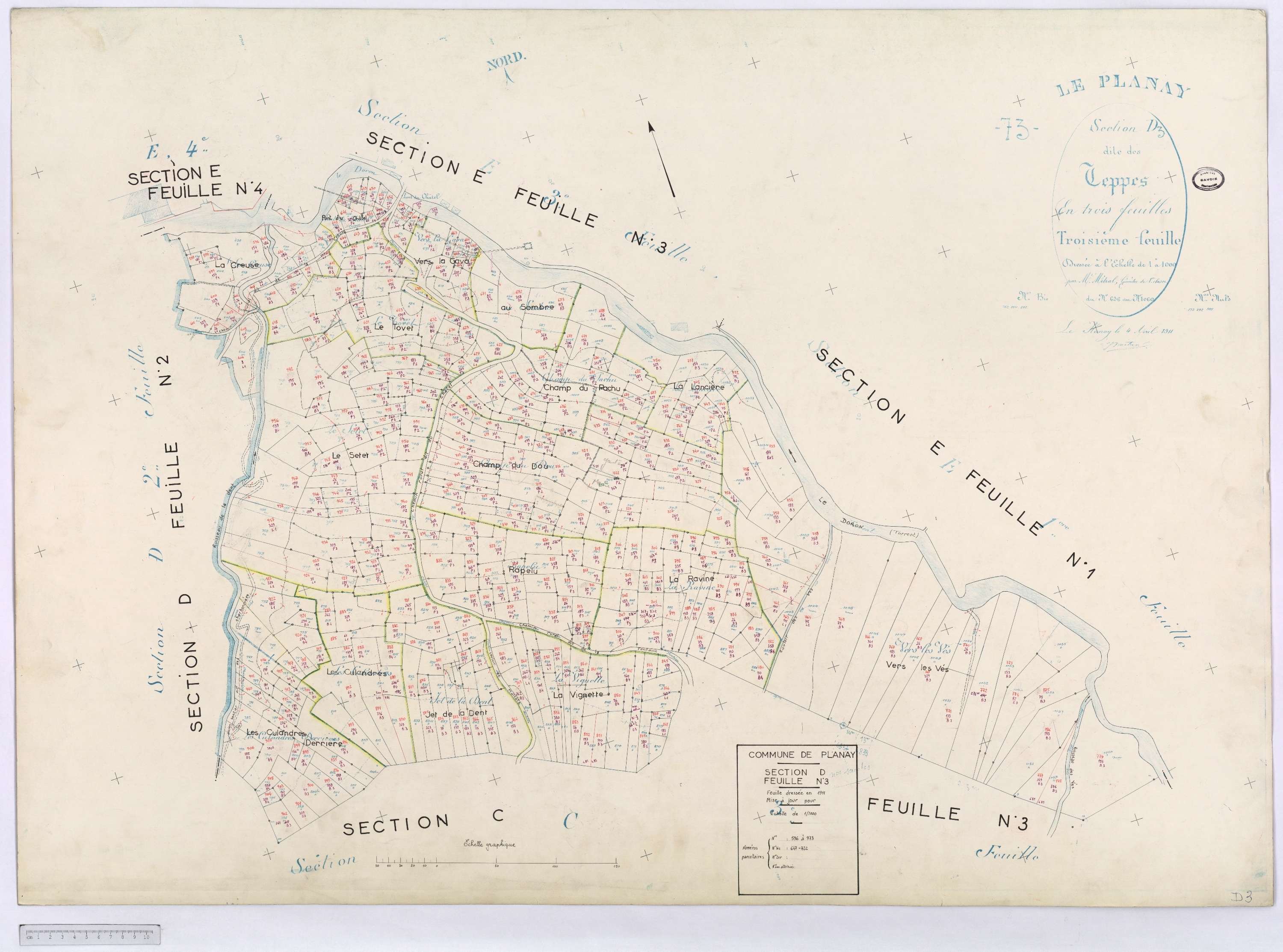 Planay - Cadastre rénové (1966).