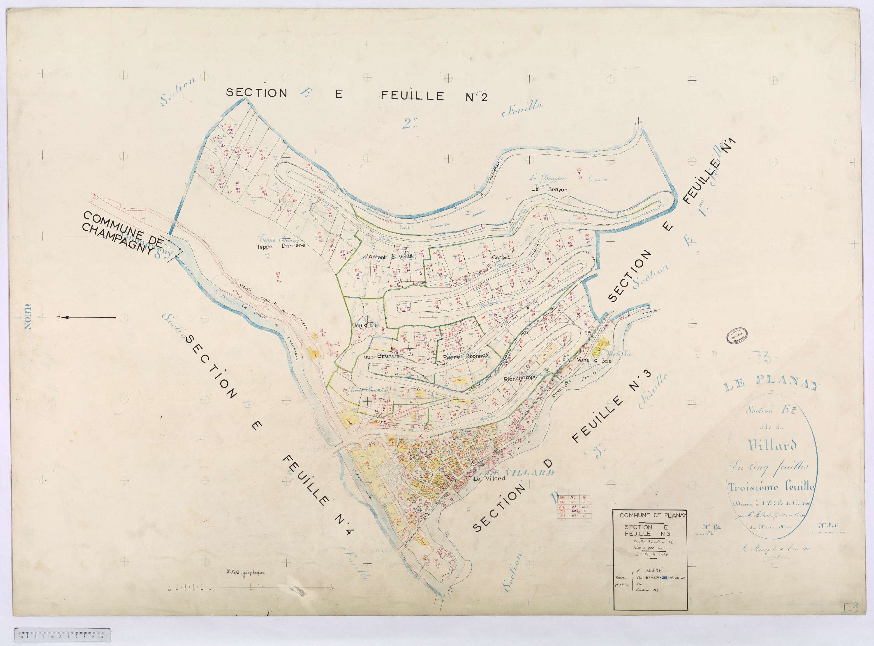 Planay - Cadastre rénové (1966).