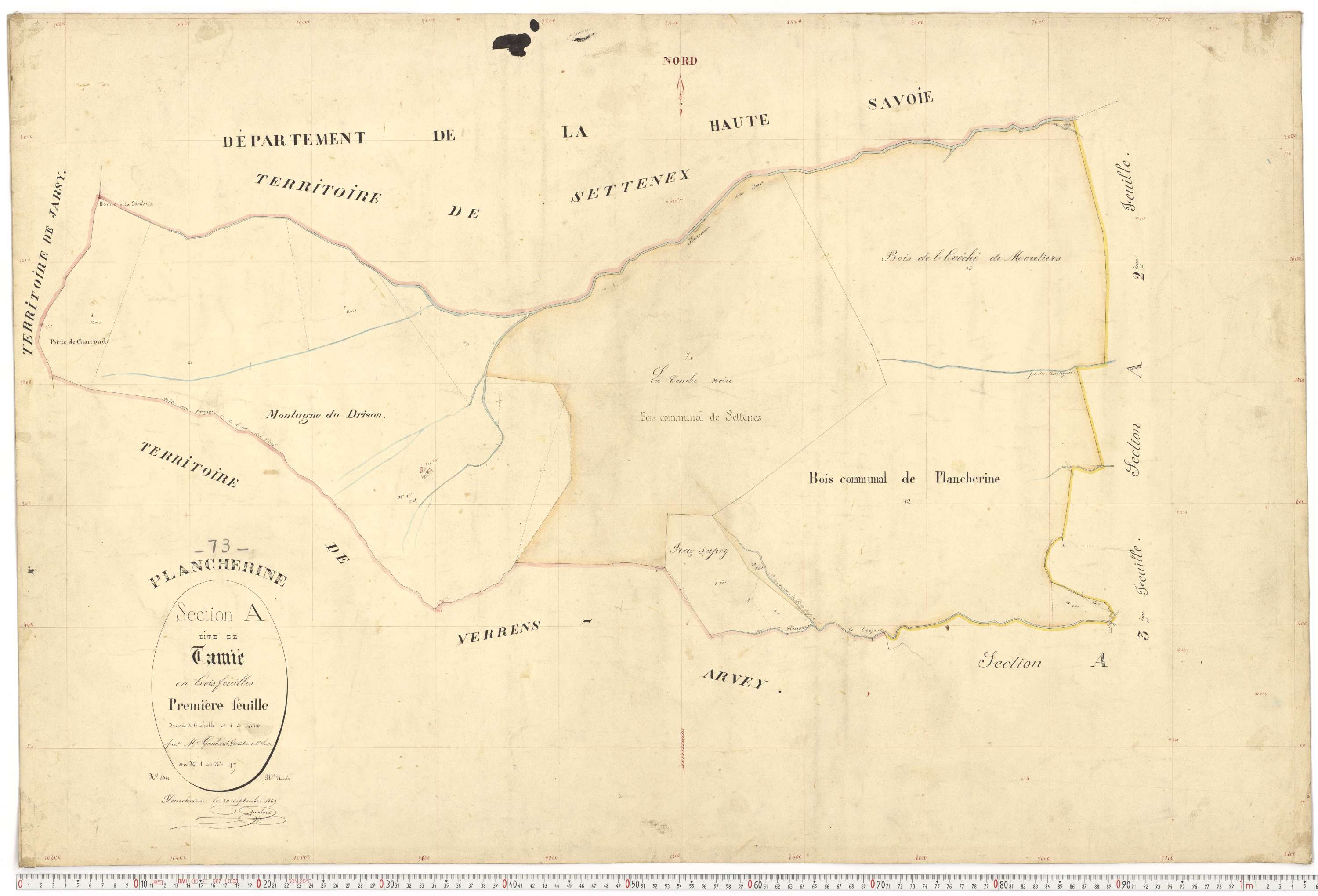 Plancherine - Plans cadastraux du premier cadastre français.