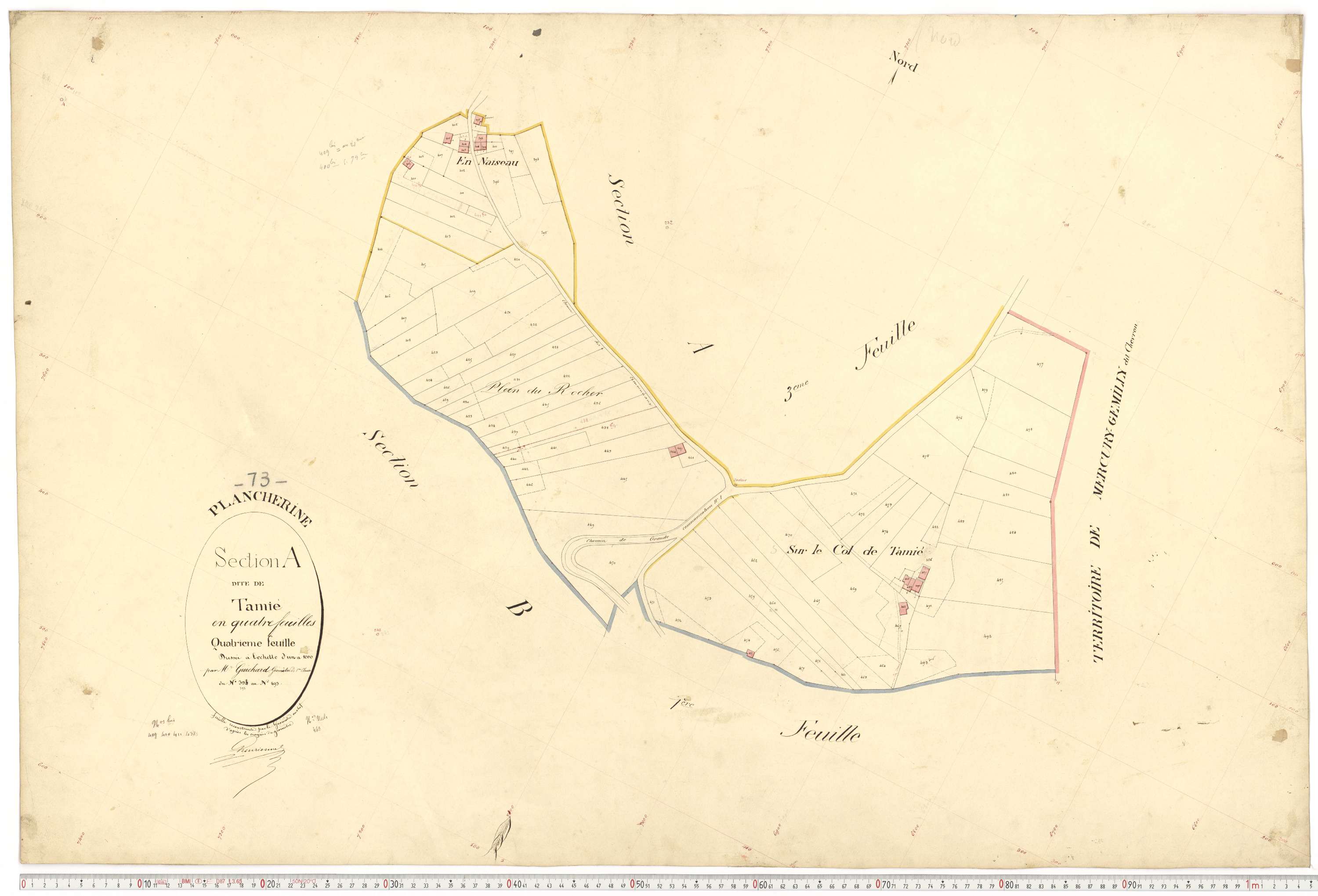 Plancherine - Plans cadastraux du premier cadastre français.