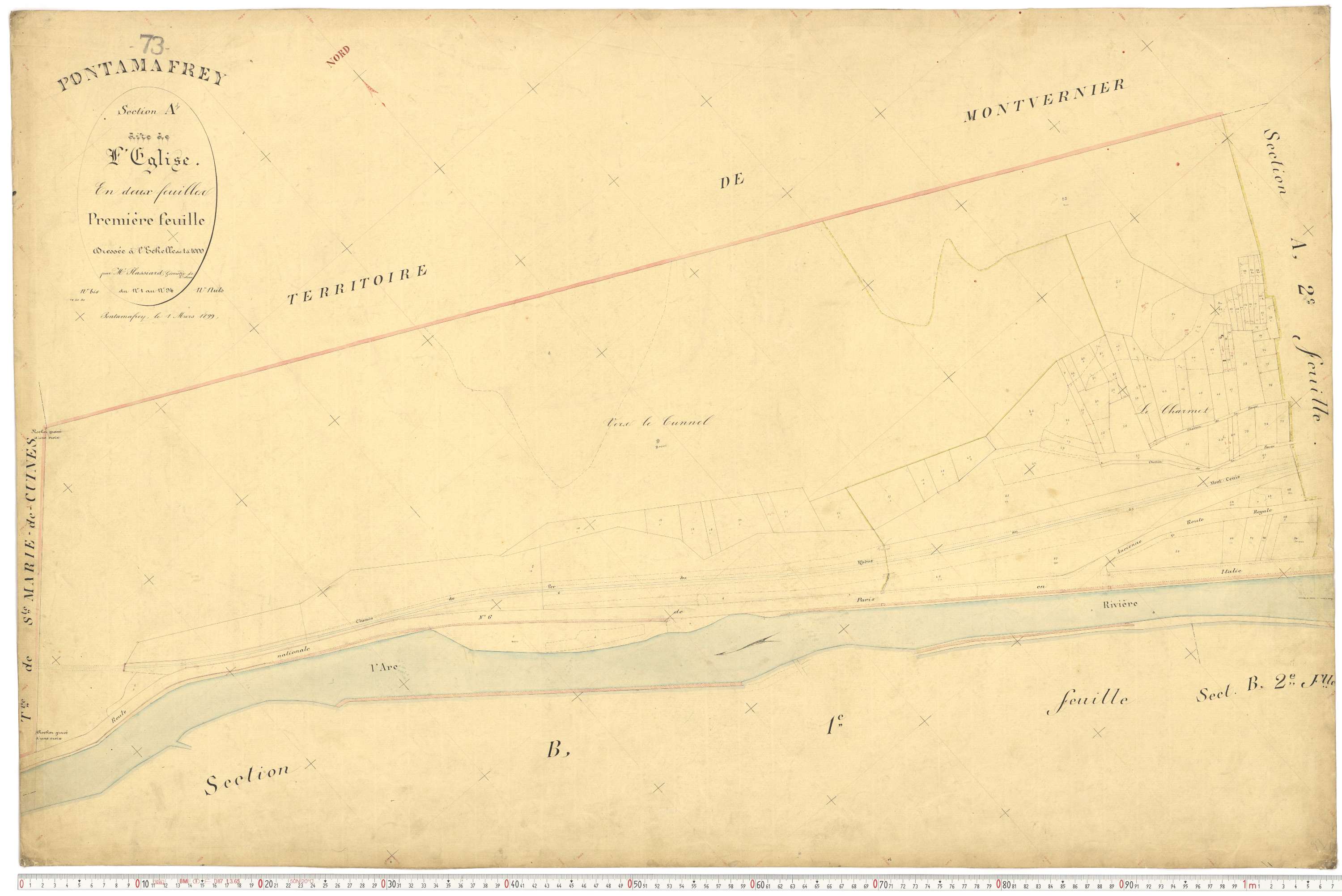Pontamafrey-Montpascal - Plans cadastraux du premier cadastre français.