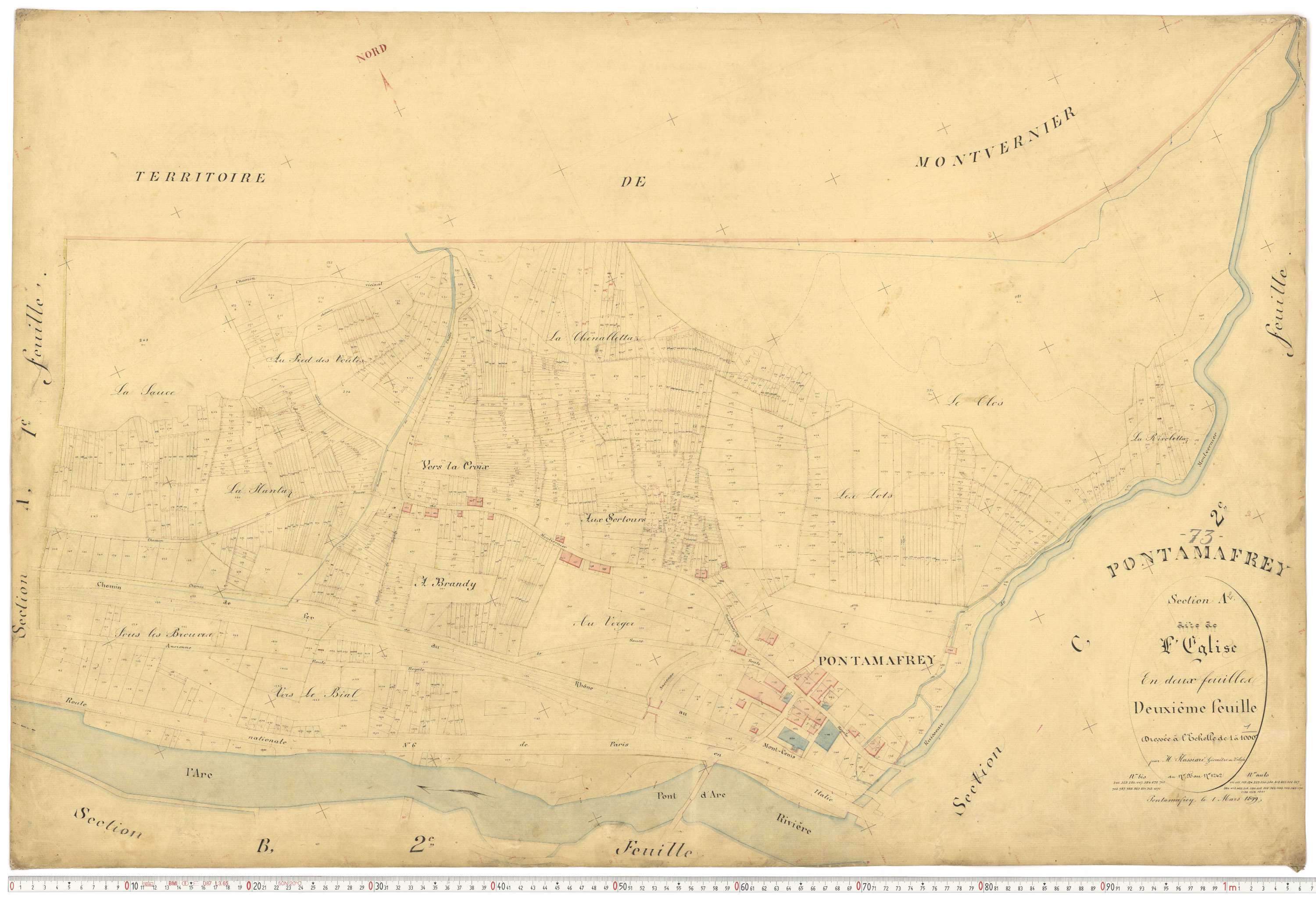 Pontamafrey-Montpascal - Plans cadastraux du premier cadastre français.