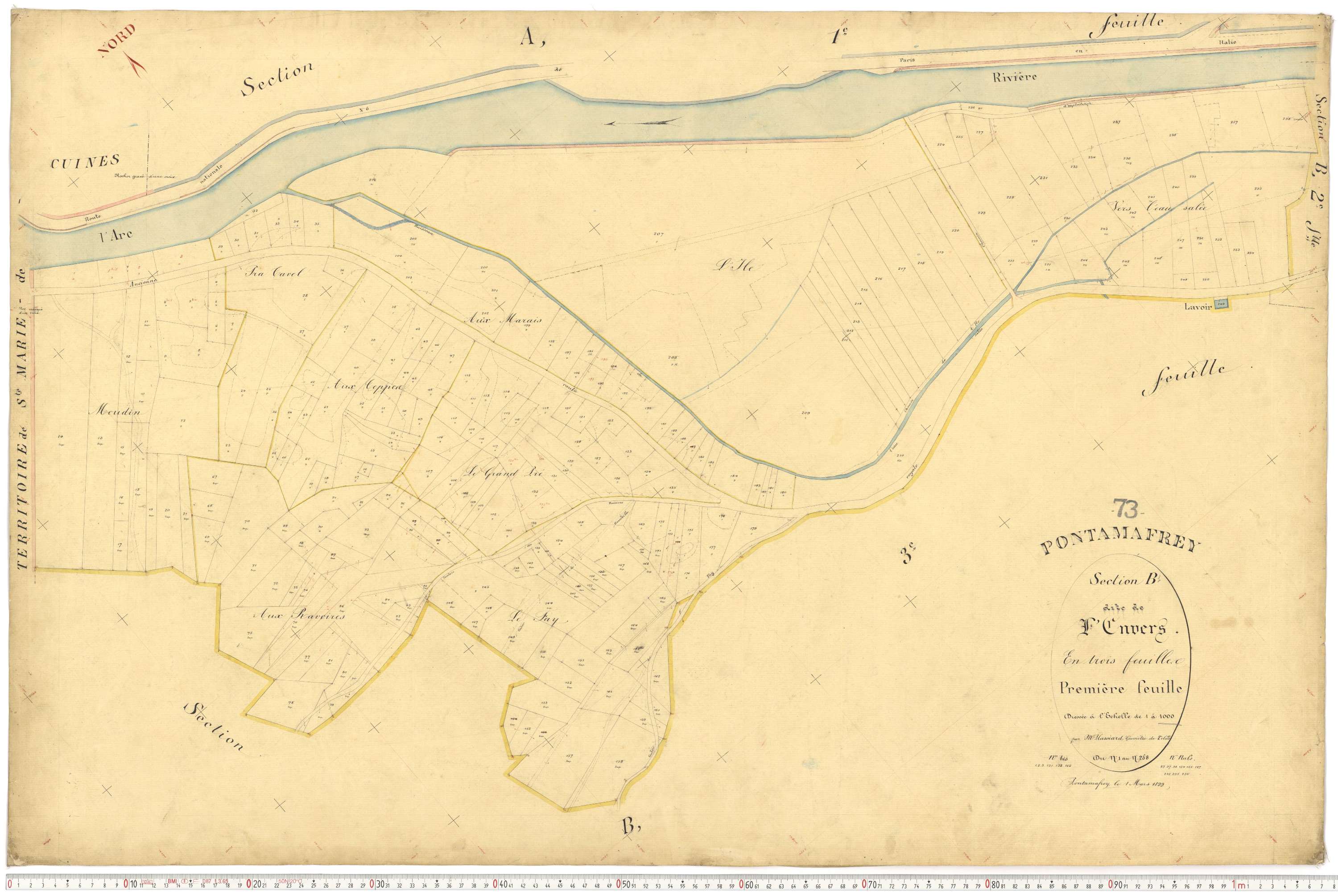 Pontamafrey-Montpascal - Plans cadastraux du premier cadastre français.