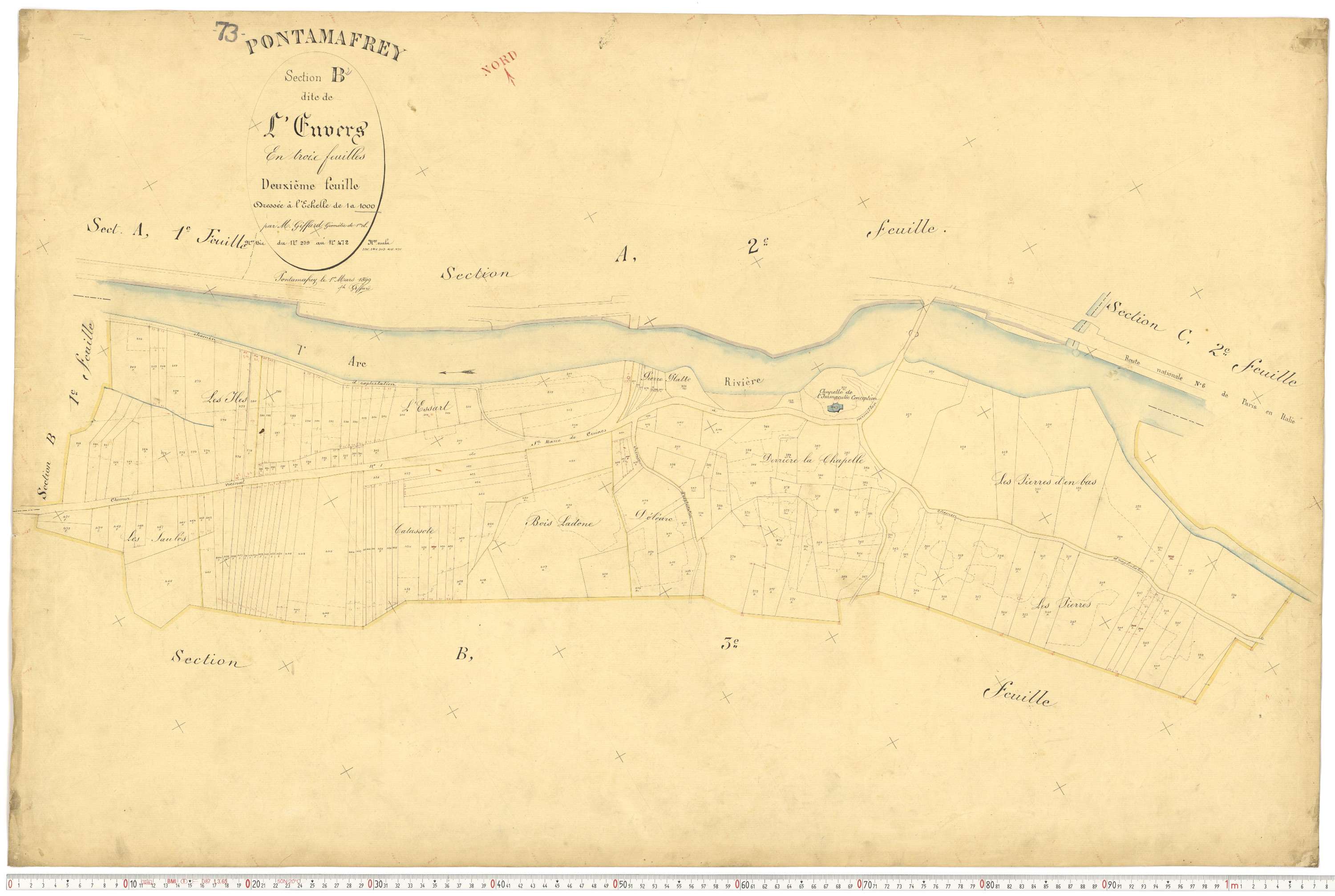 Pontamafrey-Montpascal - Plans cadastraux du premier cadastre français.