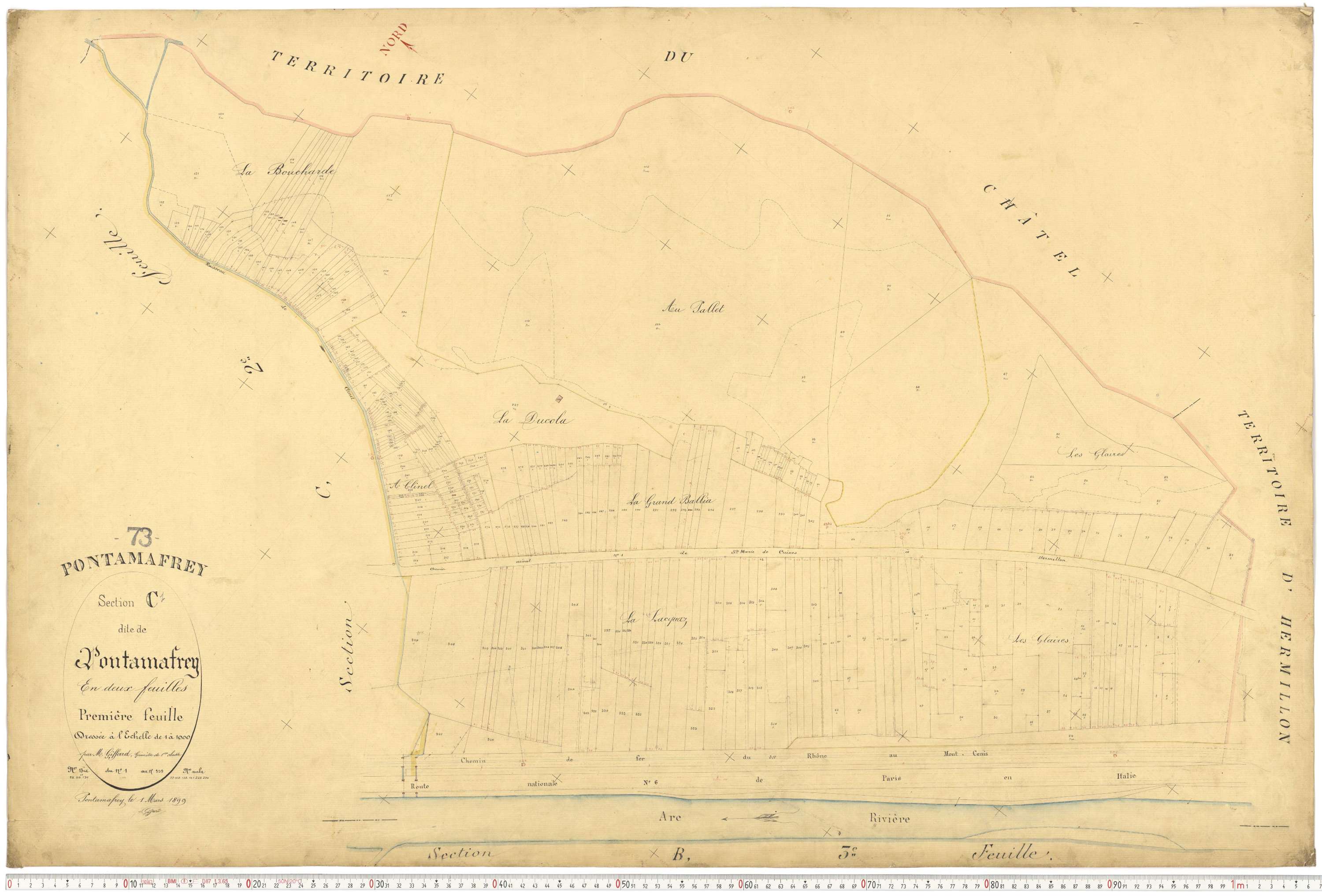 Pontamafrey-Montpascal - Plans cadastraux du premier cadastre français.