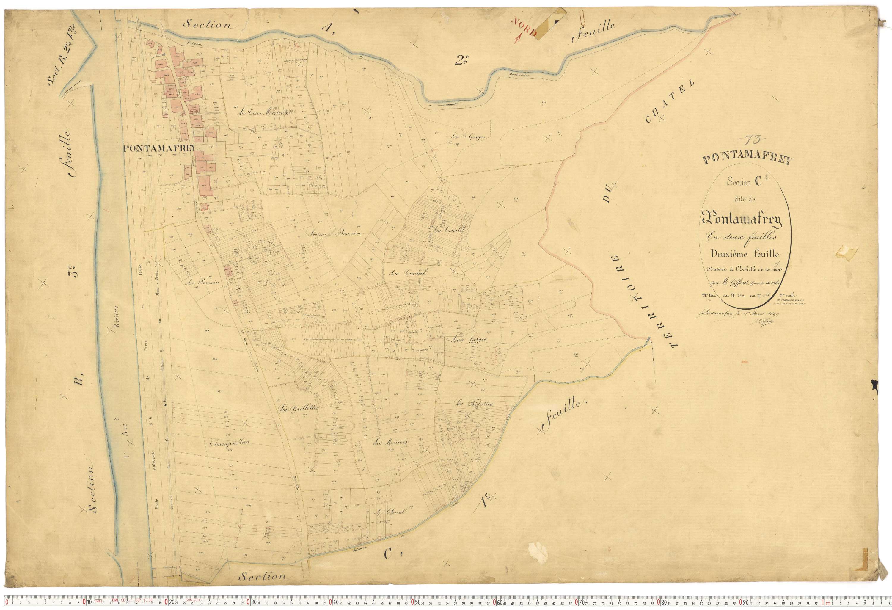 Pontamafrey-Montpascal - Plans cadastraux du premier cadastre français.
